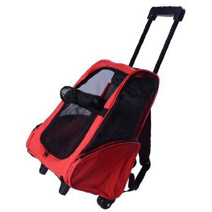 Paws 2 in 1 honden- en kattentrolley rood