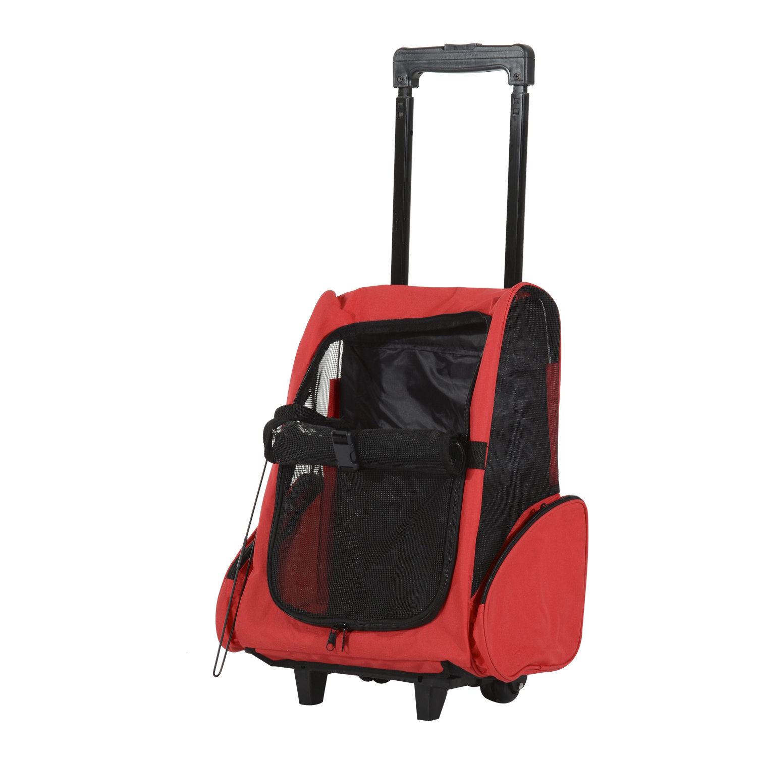 Paws 2 in 1 honden- en kattentrolley rood
