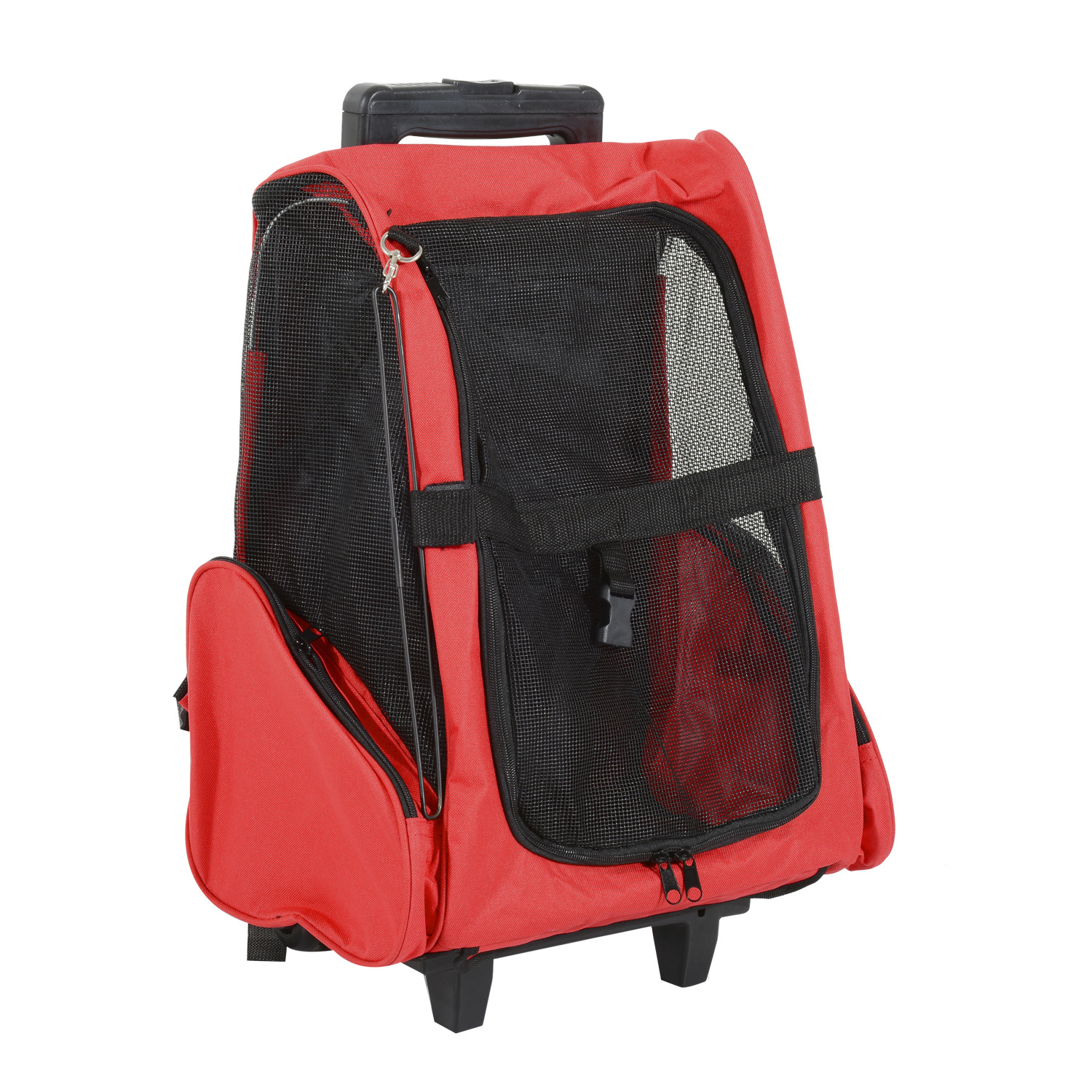 Paws 2 in 1 honden- en kattentrolley rood