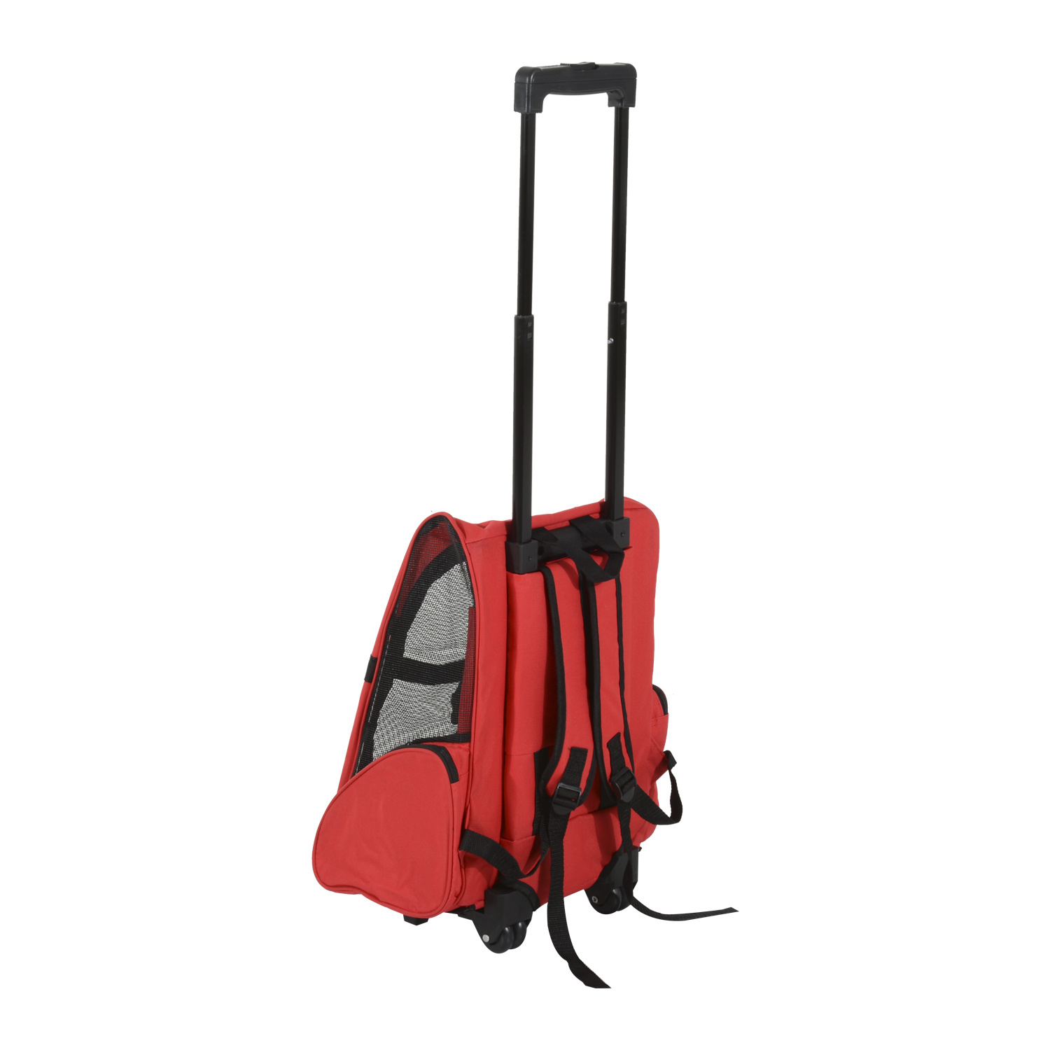 Paws 2 in 1 honden- en kattentrolley rood