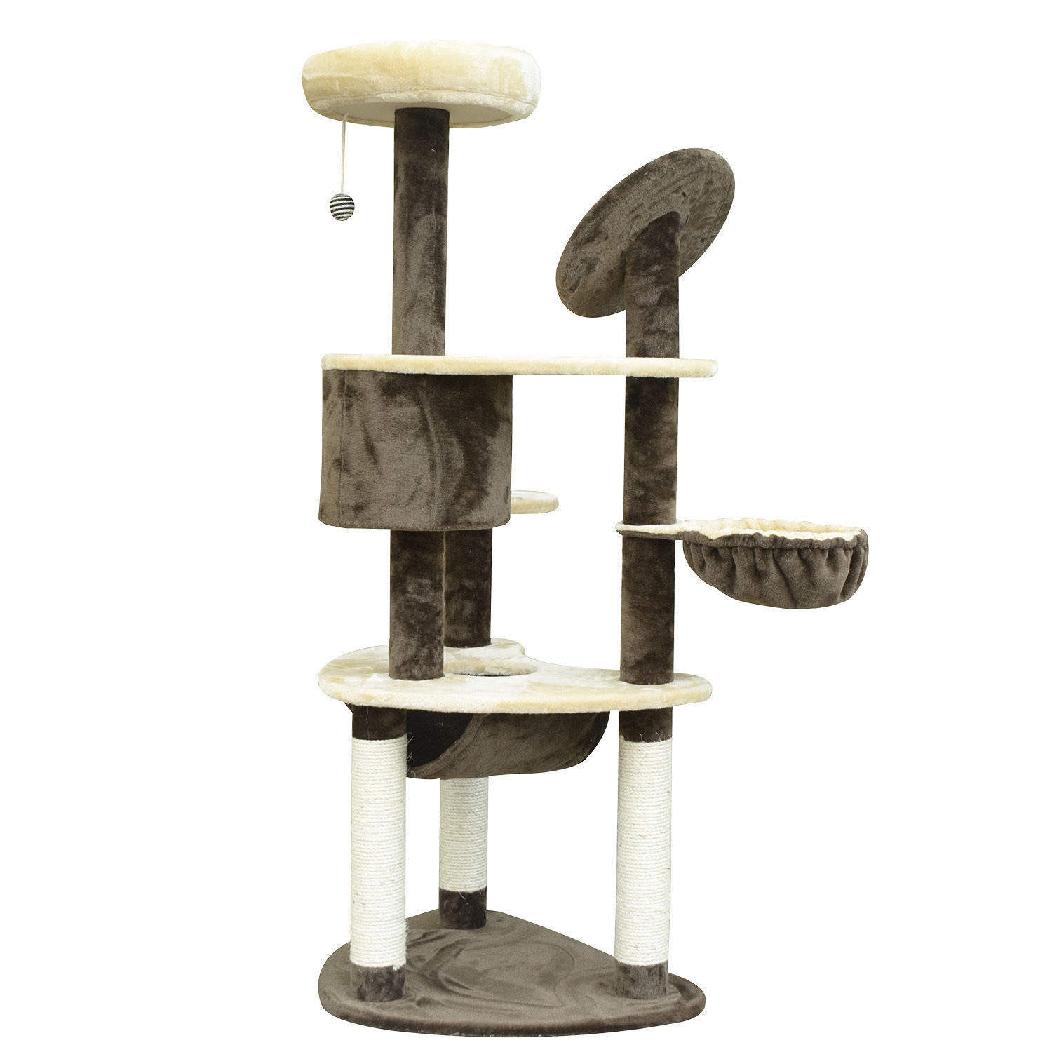 Paws Kattenboom bruin 65 x 50 x 153 cm