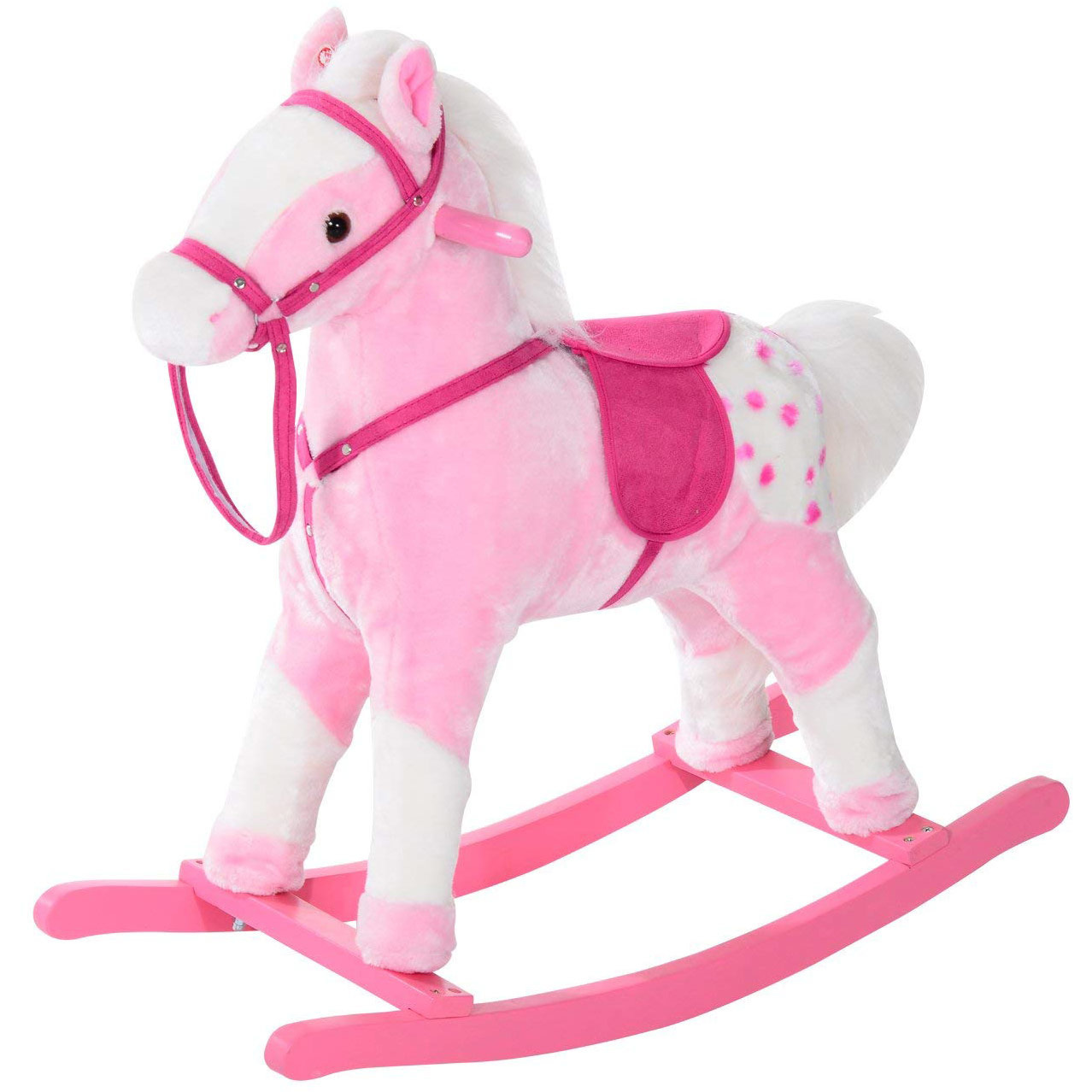 HOMdotCOM Kinder hobbelpaard Roze
