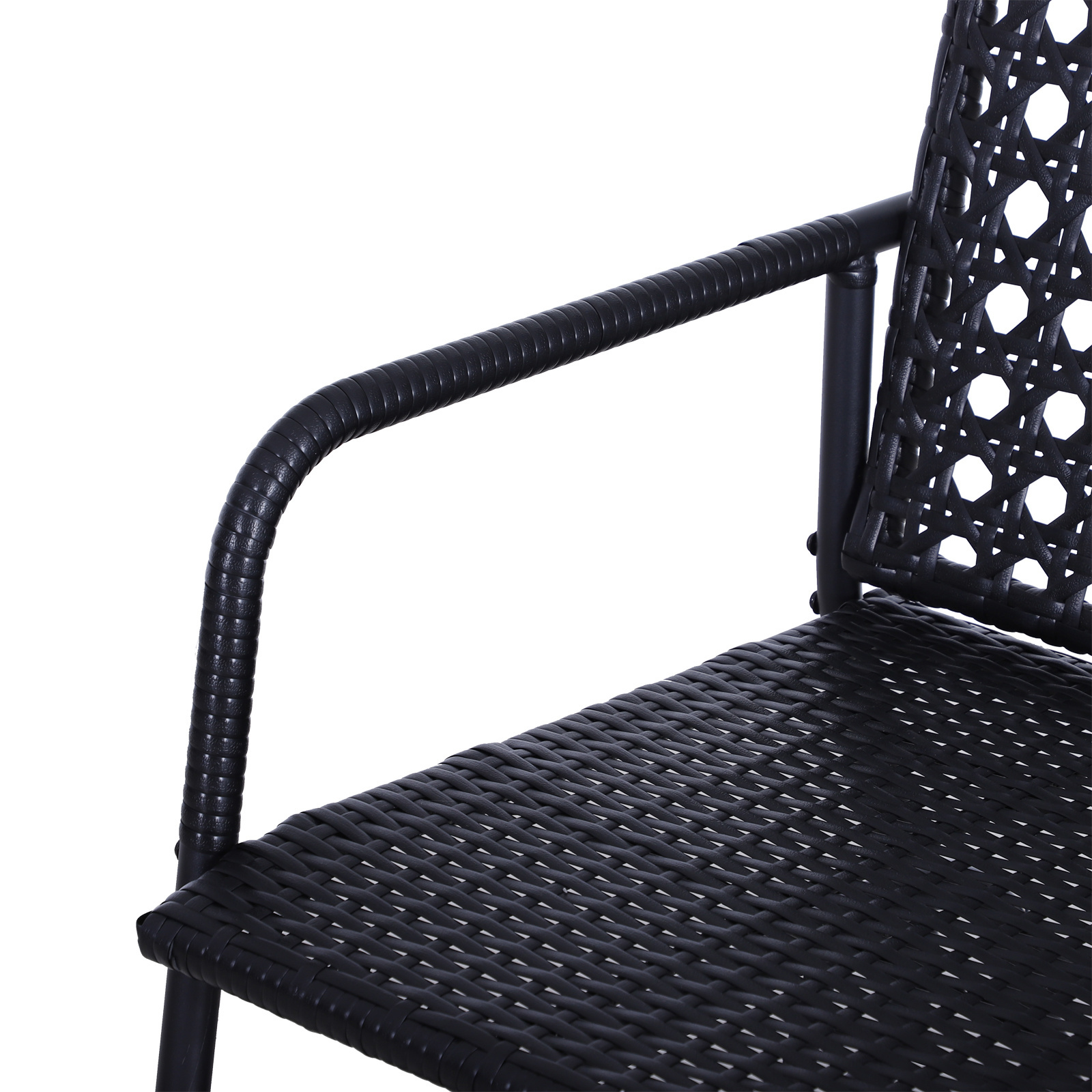 Sunny Schommelbank 2-pers polyrattan zwart 120 x 76 x 90 cm