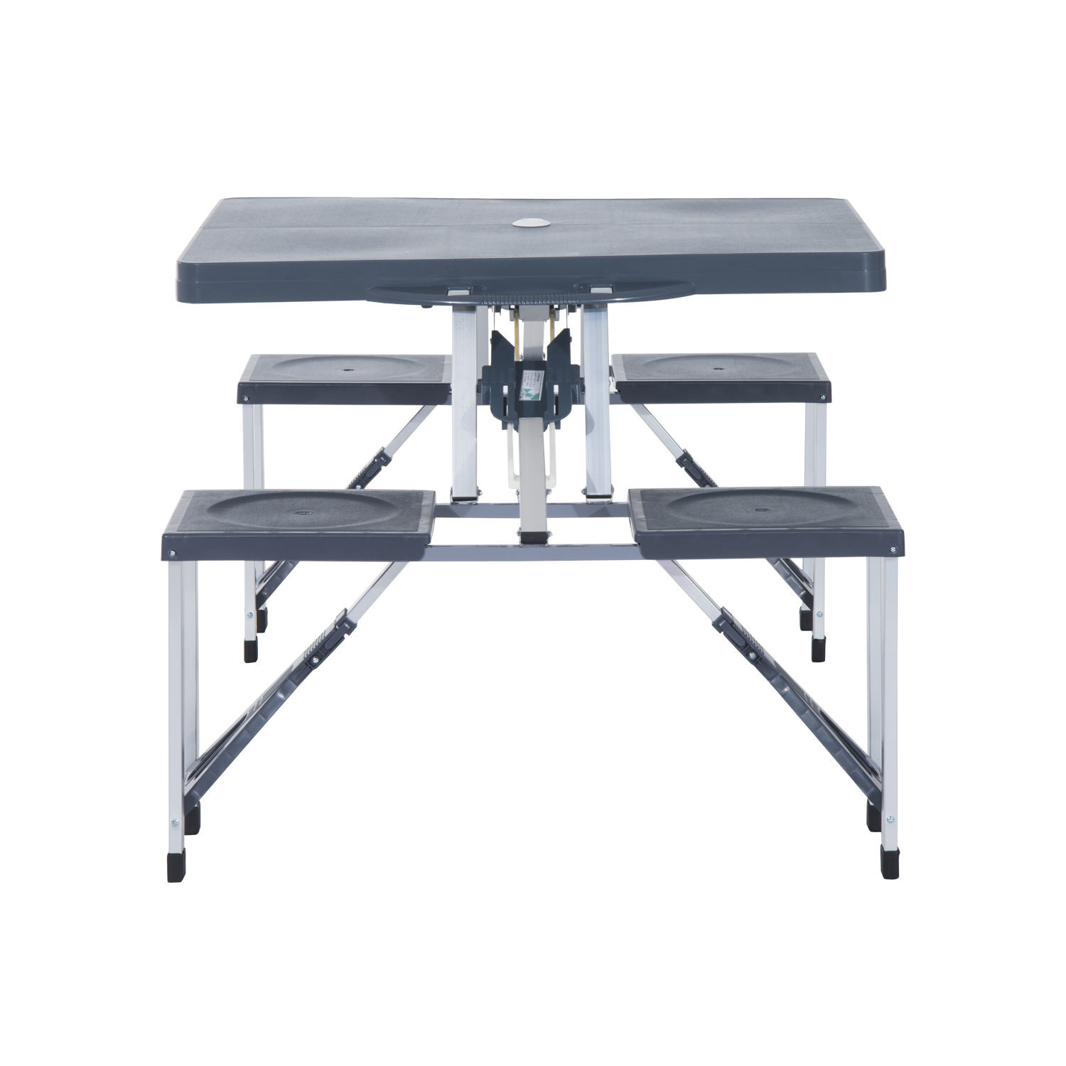 Sunny Camping- Picknicktafel 4-pers zwart 136 x 85 x 66 cm