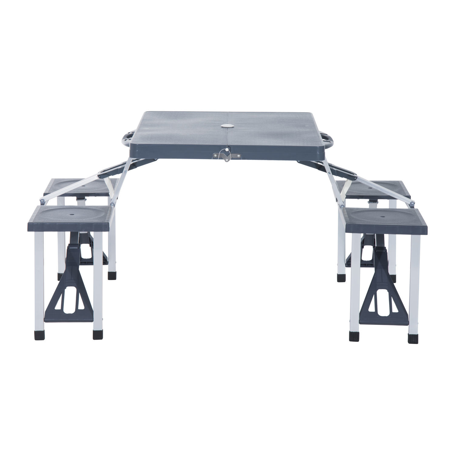 Sunny Camping- Picknicktafel 4-pers zwart 136 x 85 x 66 cm