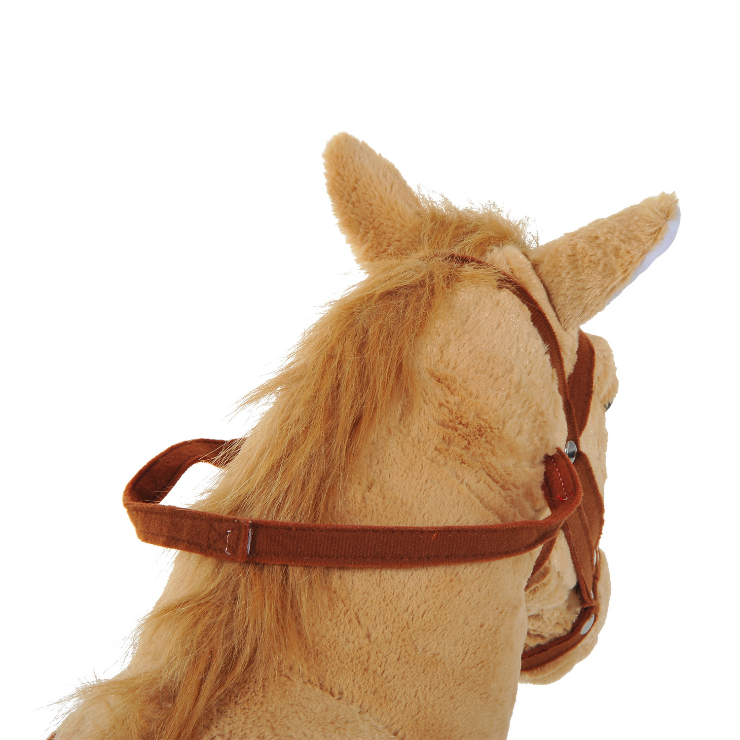 HOMdotCOM Kinderpaard staand Paard zonder schommel beige bruin