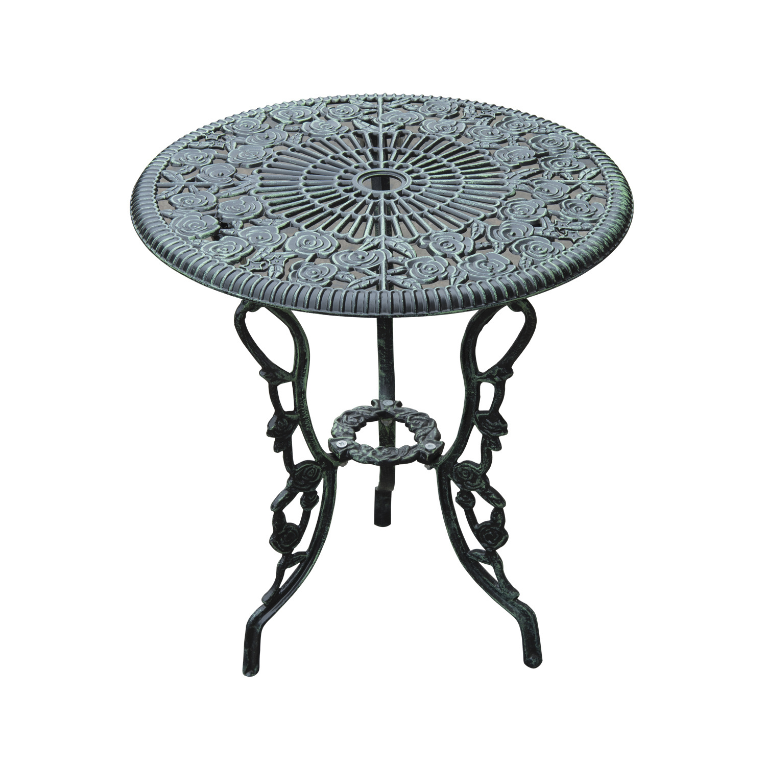 Outsunny Bistroset balkon driedelig gegoten aluminium - antiek groen