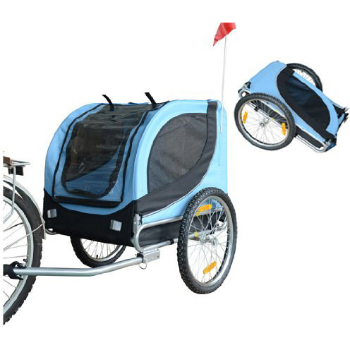 Paws Hondentrailer/Fietskar - Opvouwbaar -130 x 90 x 110 cm - Blauw