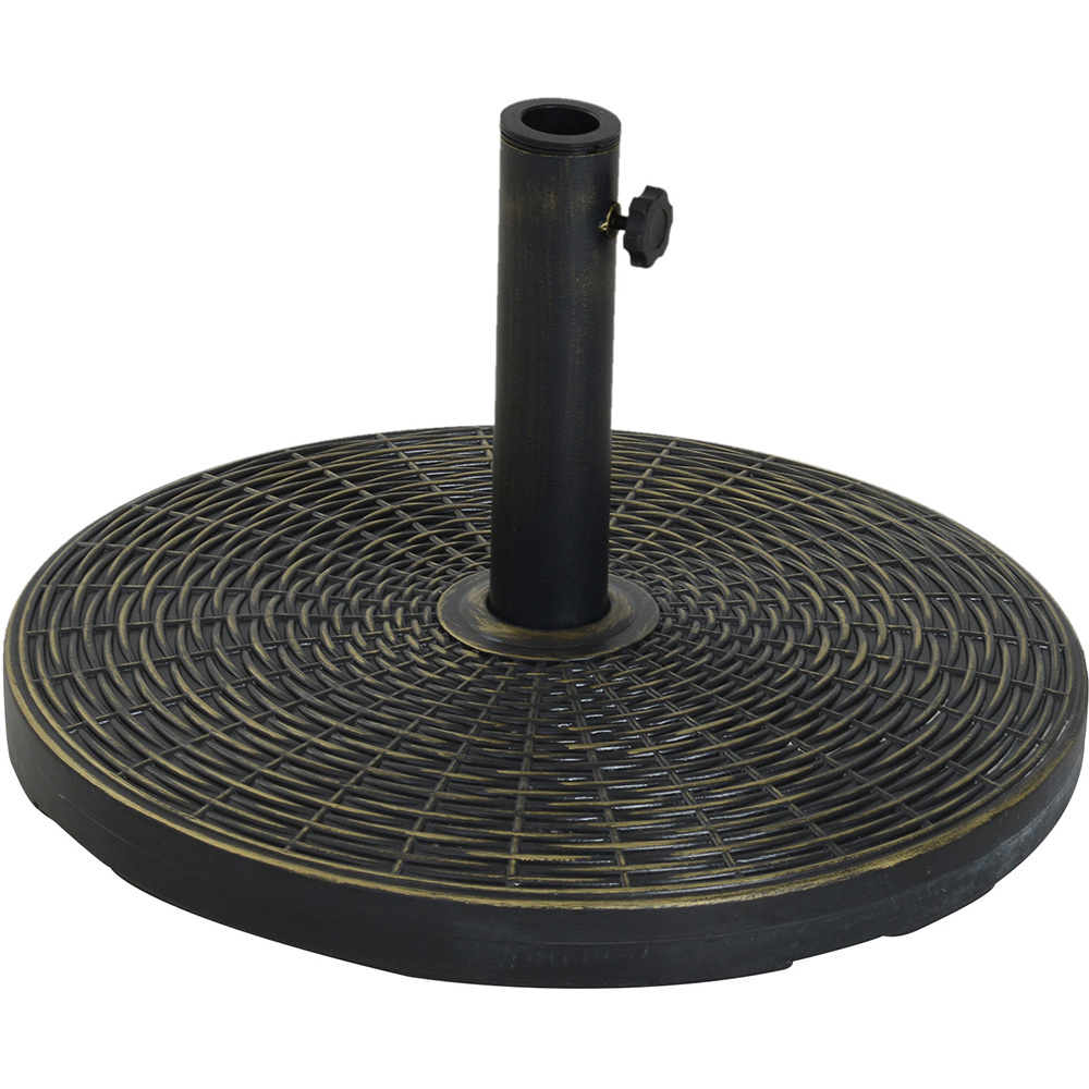 Outsunny Parasolhouder rotan bronskleurig 25 kg ؘ53 x 30 cm