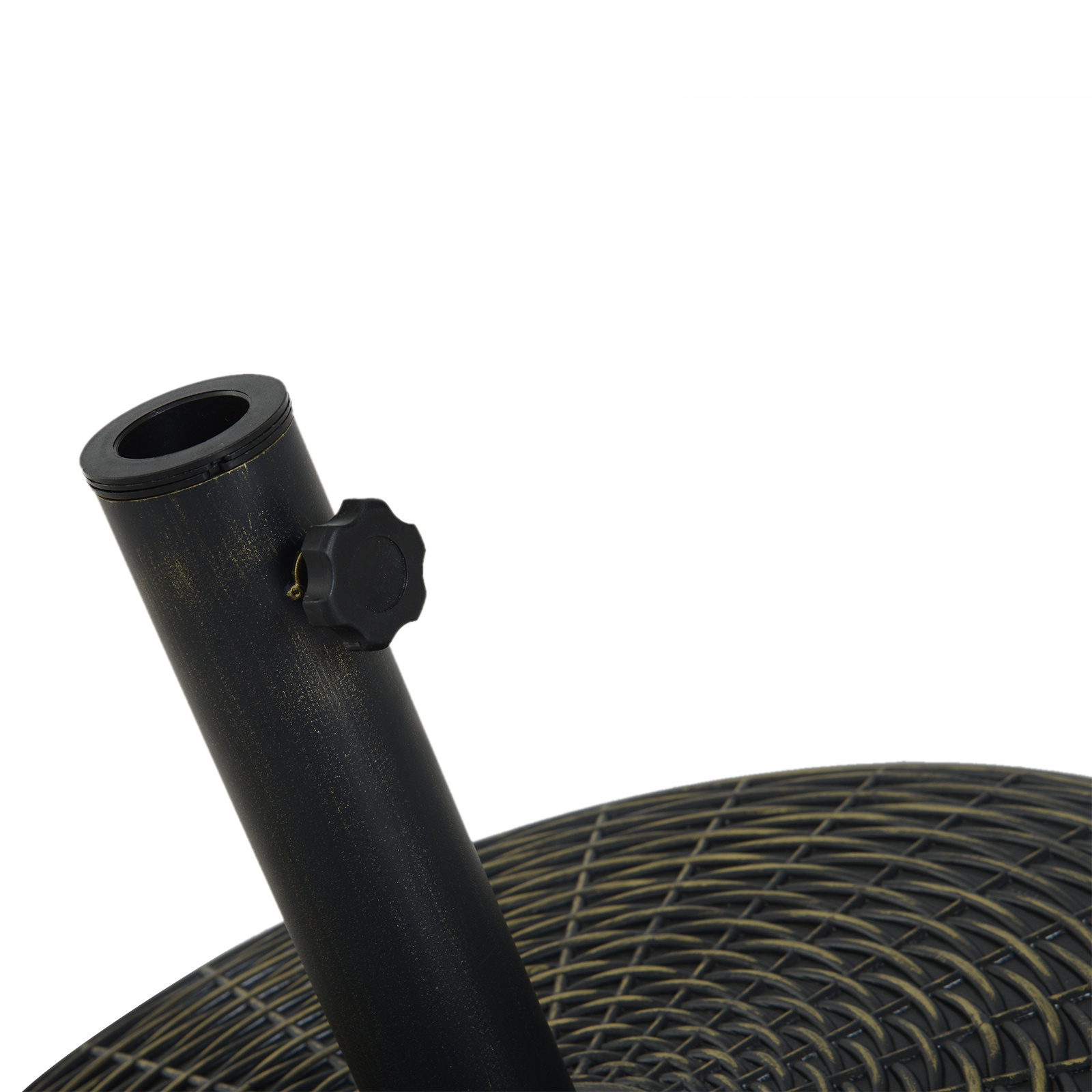 Outsunny Parasolhouder rotan bronskleurig 25 kg ؘ53 x 30 cm