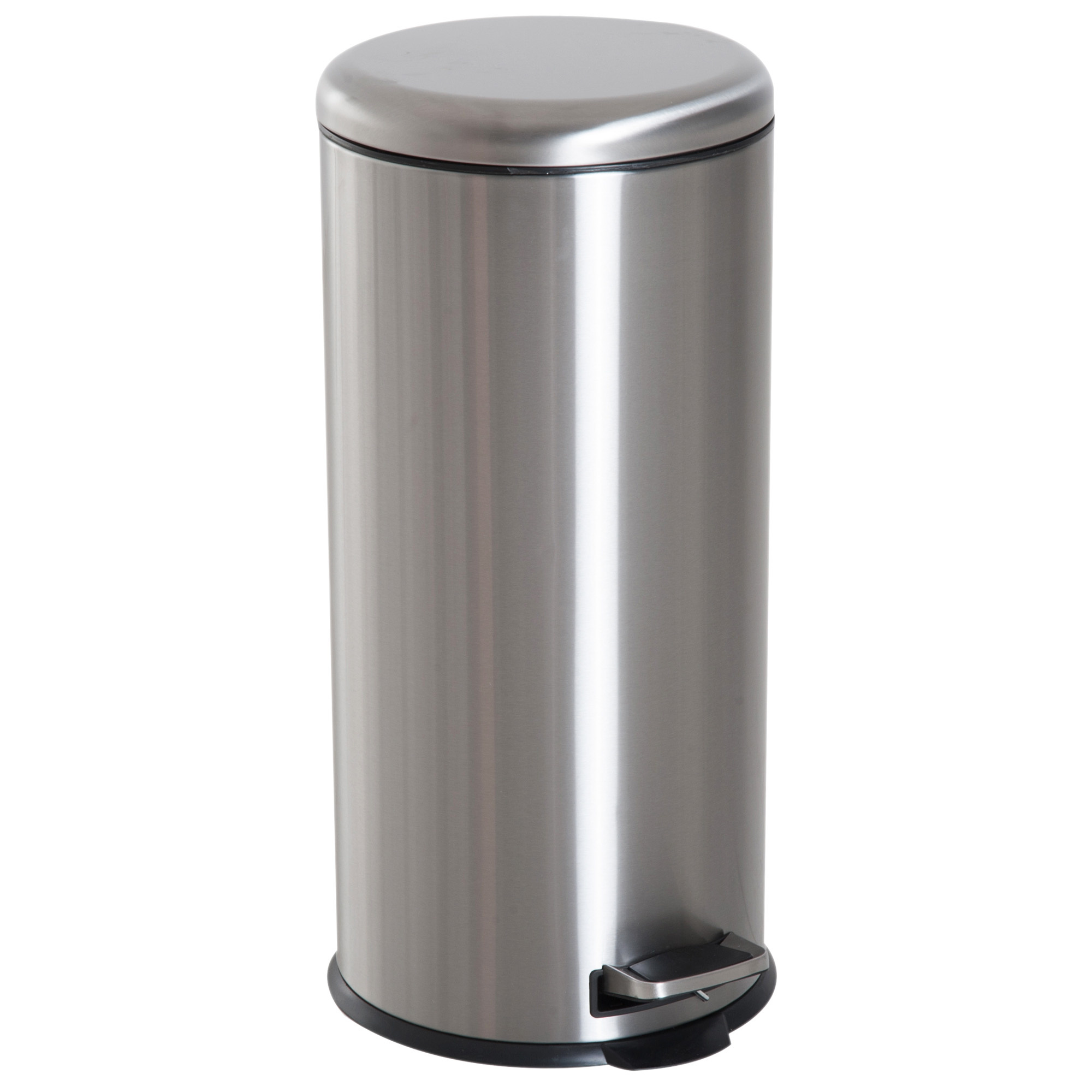 HOMdotCOM Pedaalemmer RVS zilver 30L