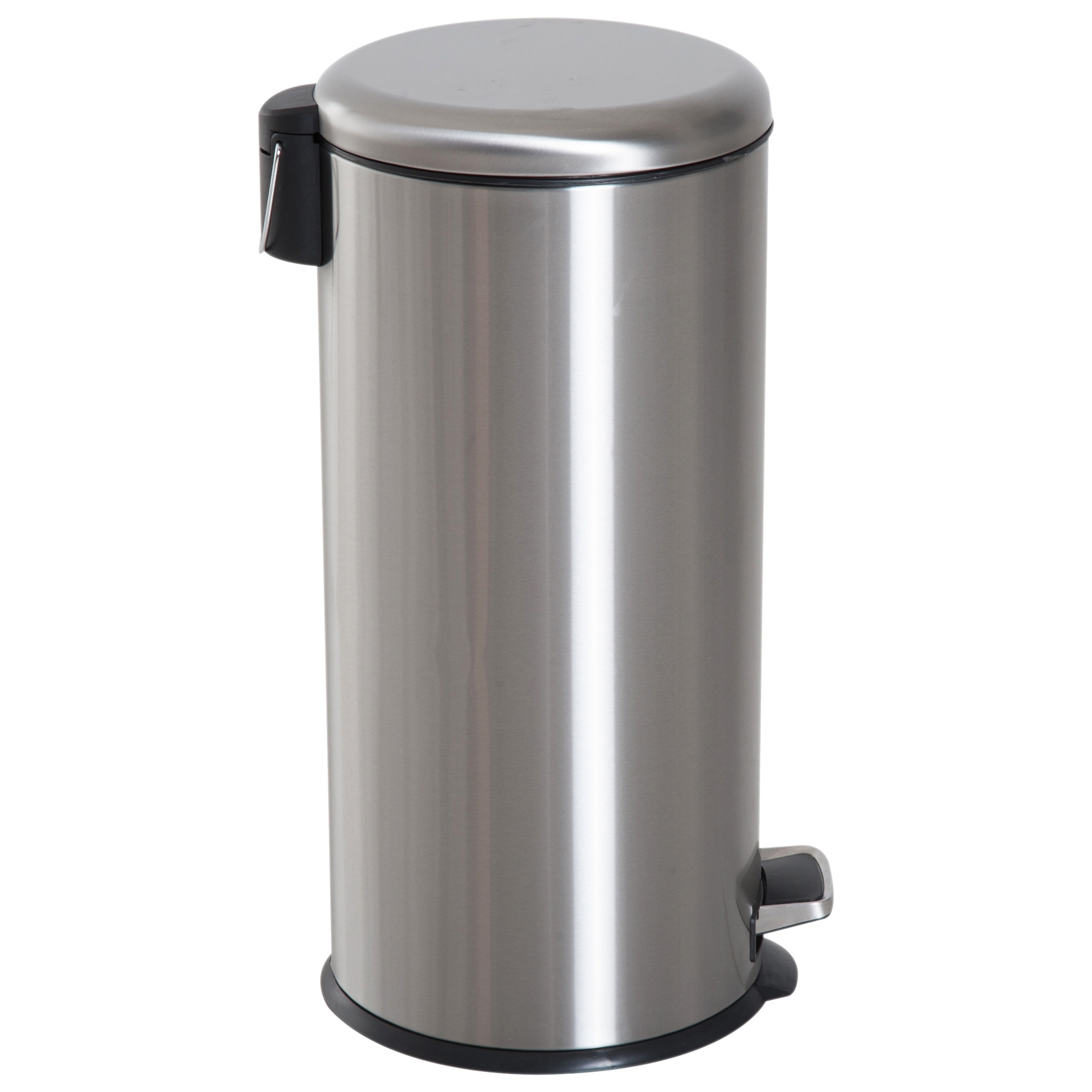 HOMdotCOM Pedaalemmer RVS zilver 30L