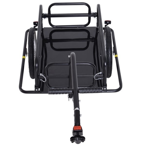 HOMdotCOM Fietsaanhanger Zwart tot 36kg - Staal