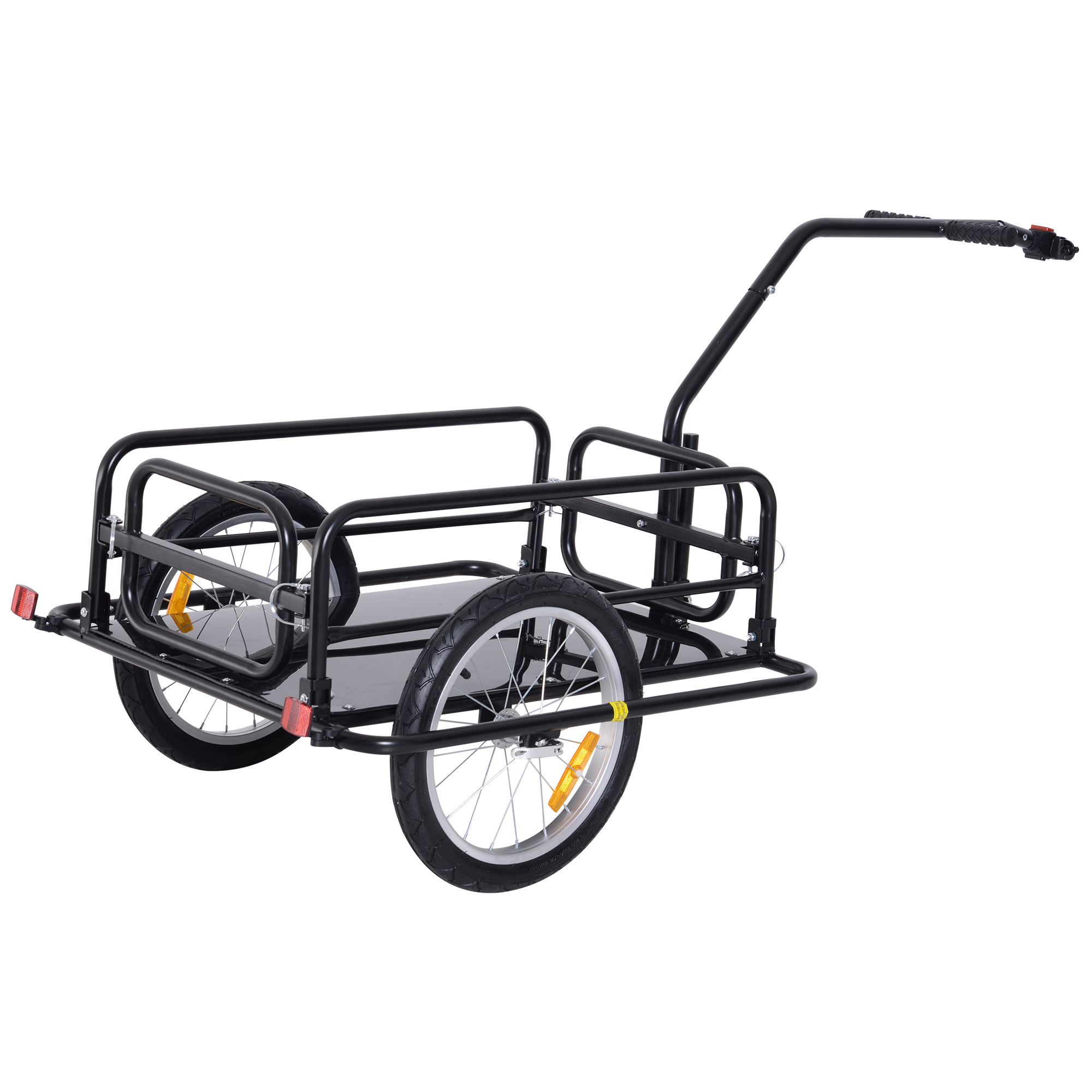 HOMdotCOM Fietsaanhanger Zwart tot 36kg - Staal