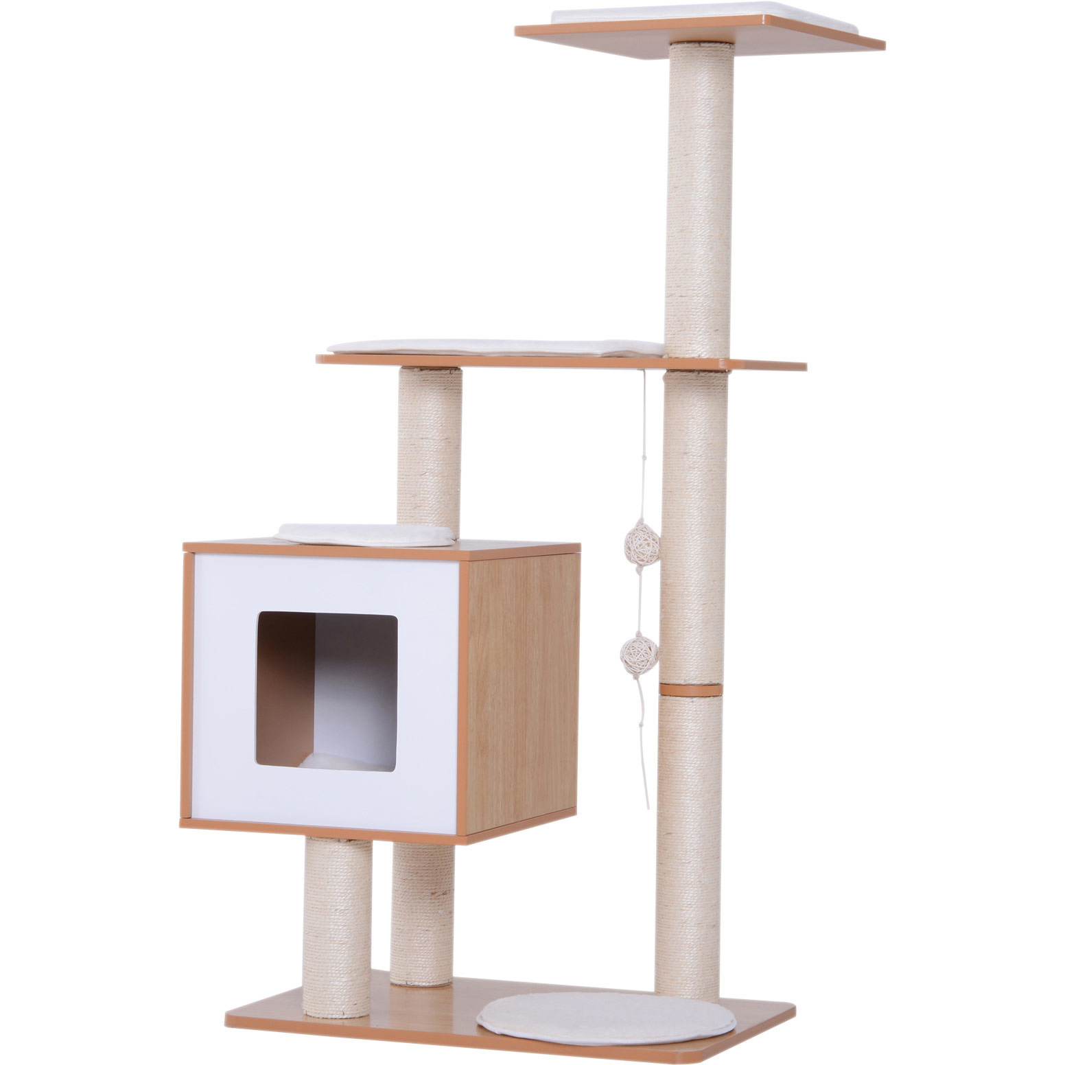 Paws Krabpaal toren | St Paul’s Cat-hedral | hout/sisal | 60 x 40 x 120 cm