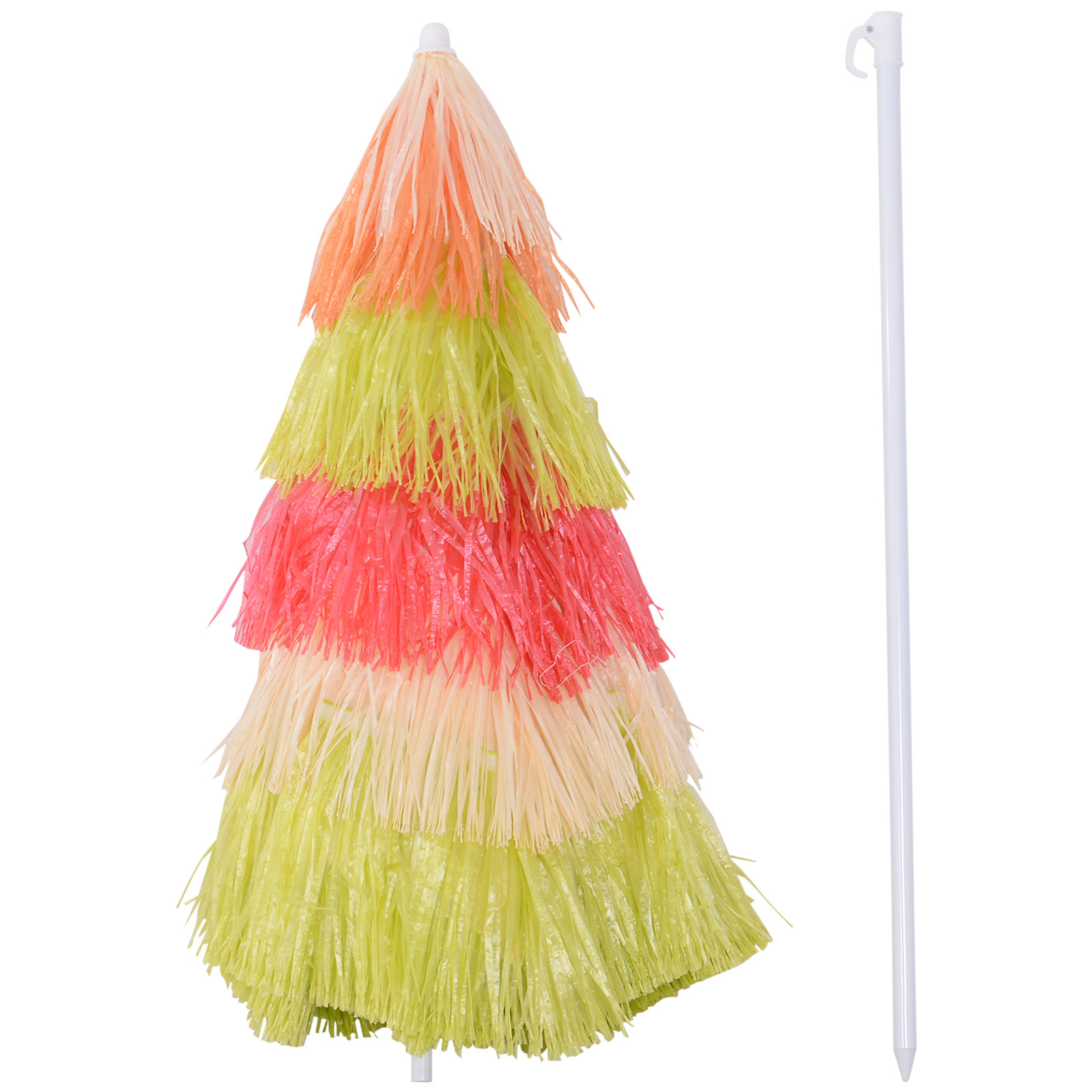 Outsunny Parasol Hawaii 160 cm rood/geel