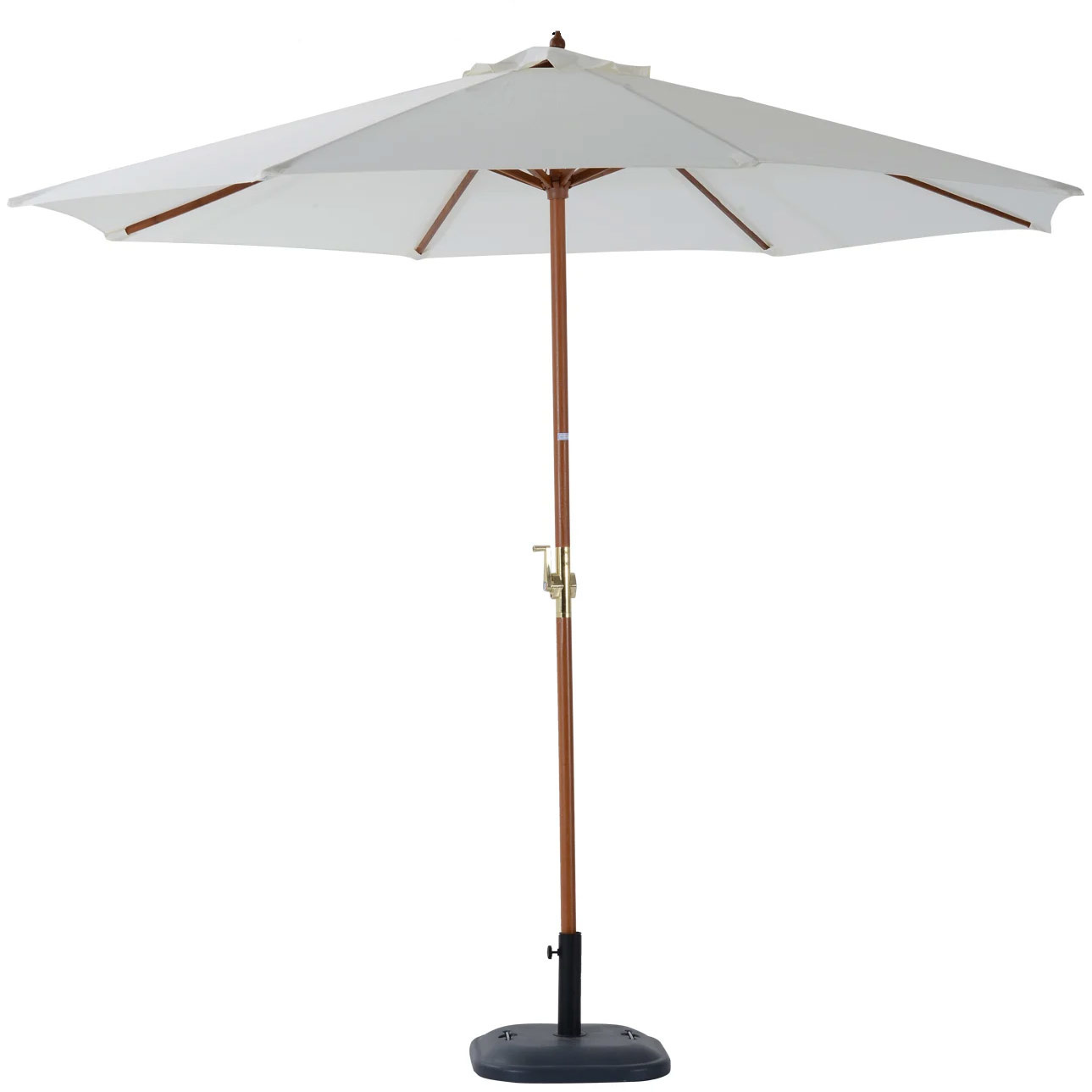 Sunny Parasol hout crème wit 2,7 x 2,4m