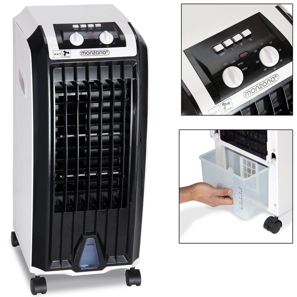 Monzana Mobiele airconditioner wit/zwart 5L