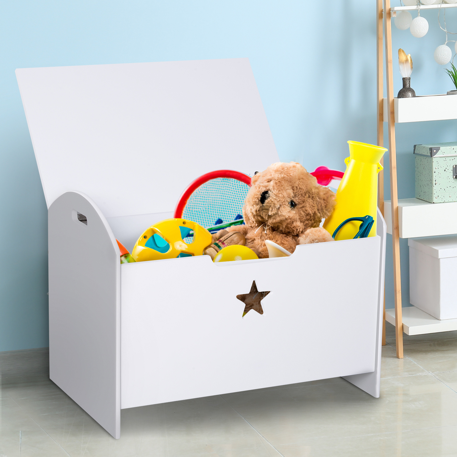 HOMdotCOM Kinderopbergdoos, wit