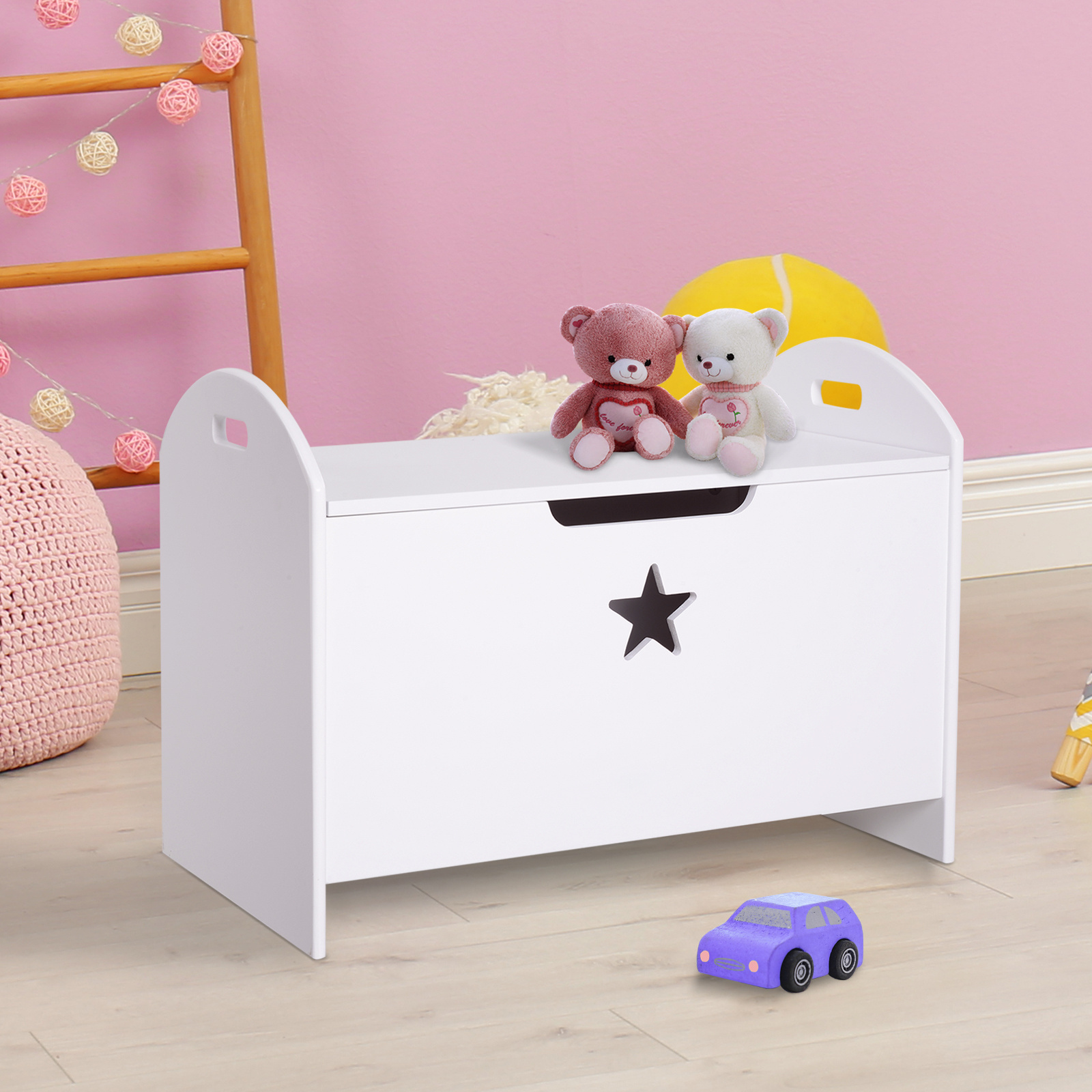 HOMdotCOM Kinderopbergdoos, wit
