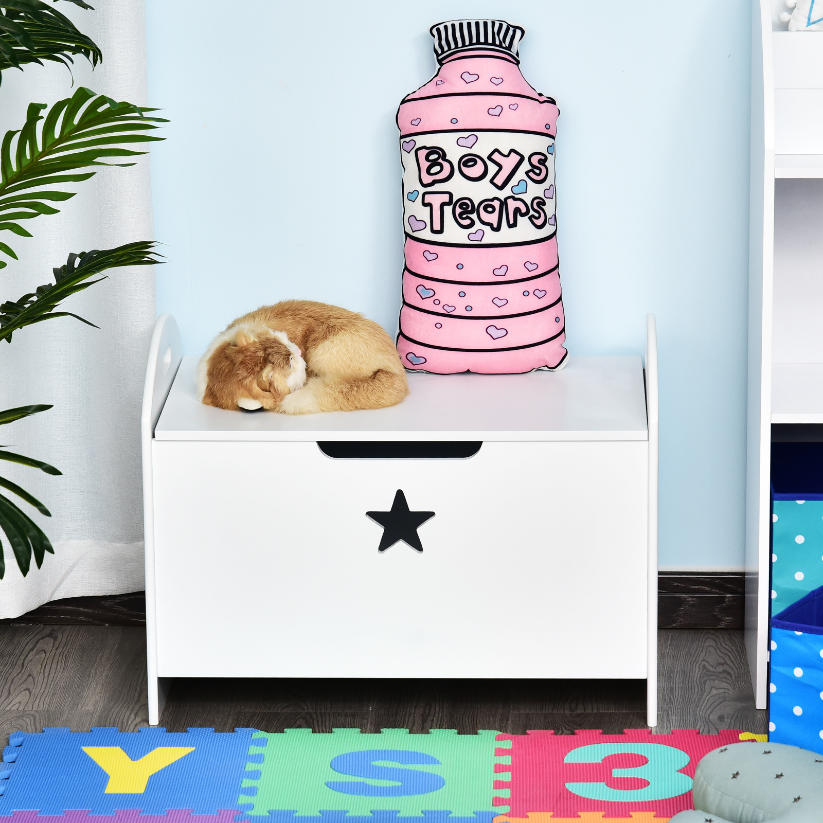 HOMdotCOM Kinderopbergdoos, wit