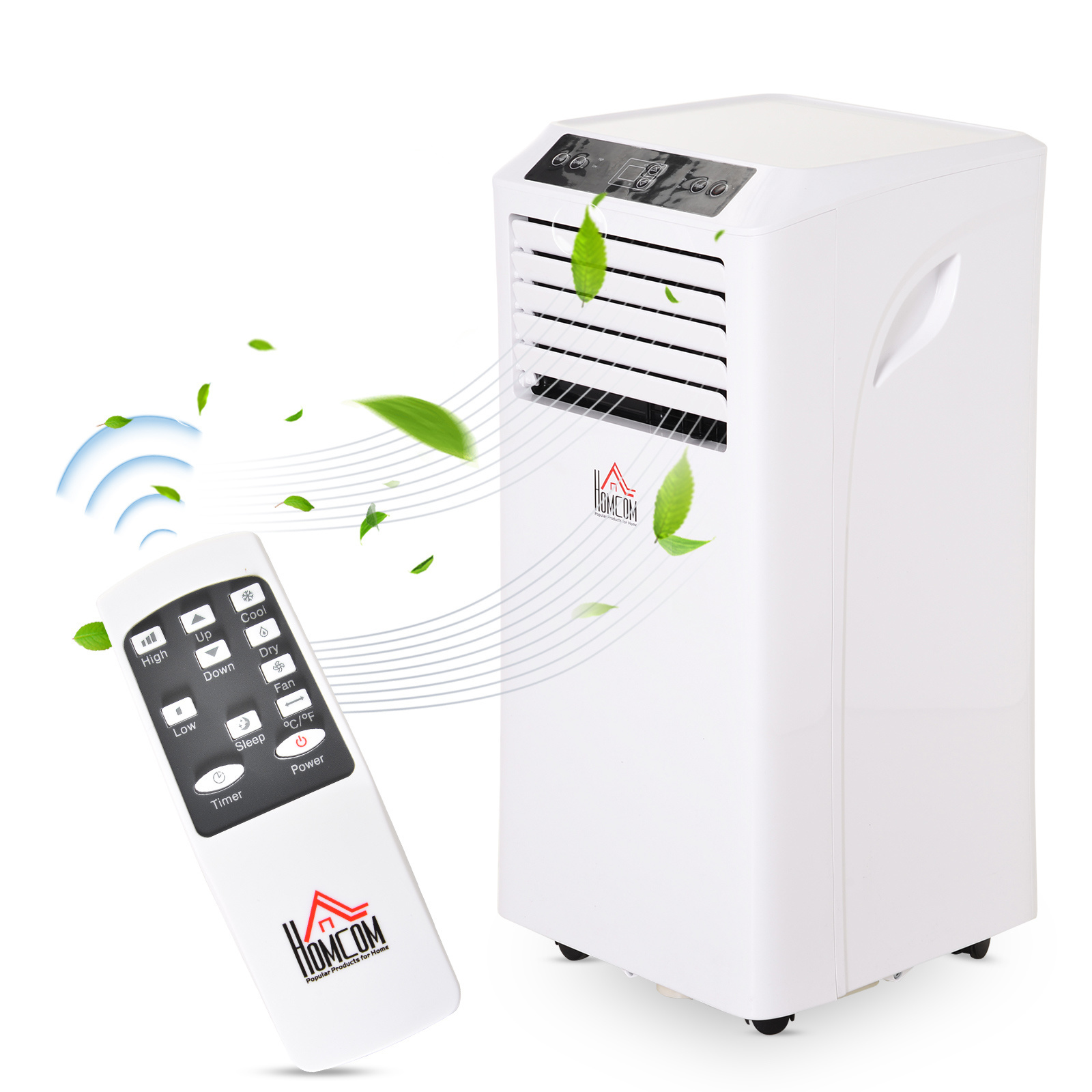 HOMdotCOM Mobiele airconditioner, wit