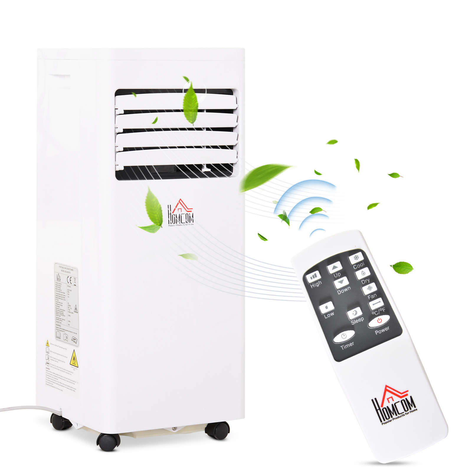 HOMdotCOM Mobiele airconditioner, wit