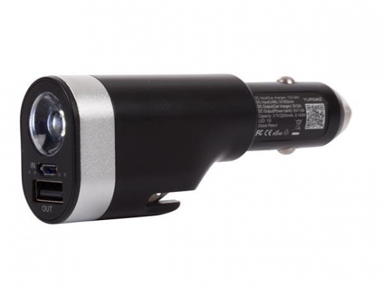 Velleman 6-In-1 Autolader / Powerbank / Ledzaklamp / Gordelsnijder / Noodhamer