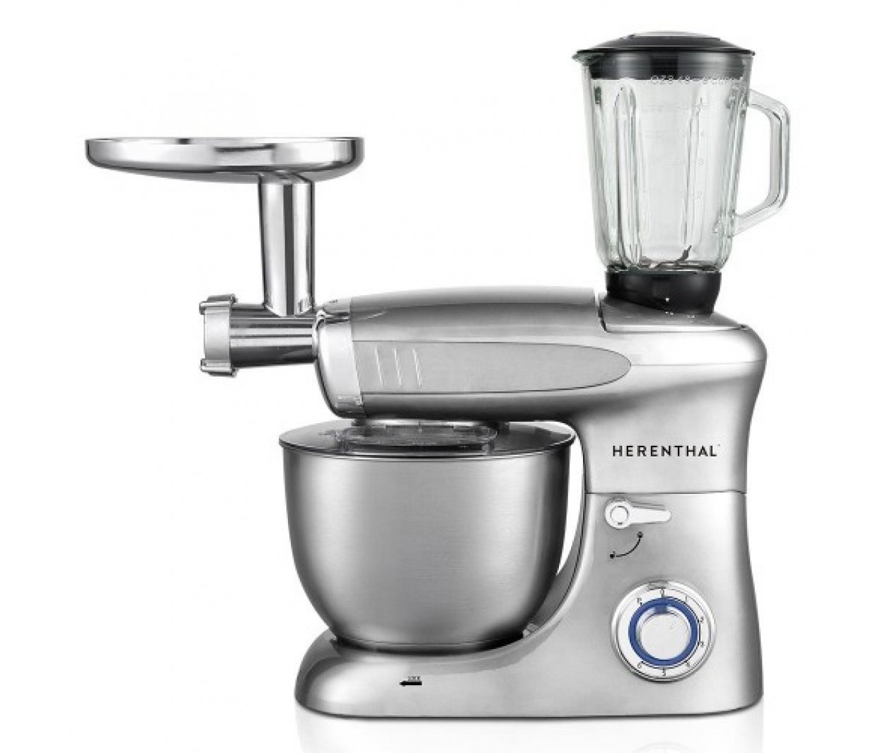 Herenthal 3-in-1 Keukenmachine - 1900W - 6.5L - Zilver