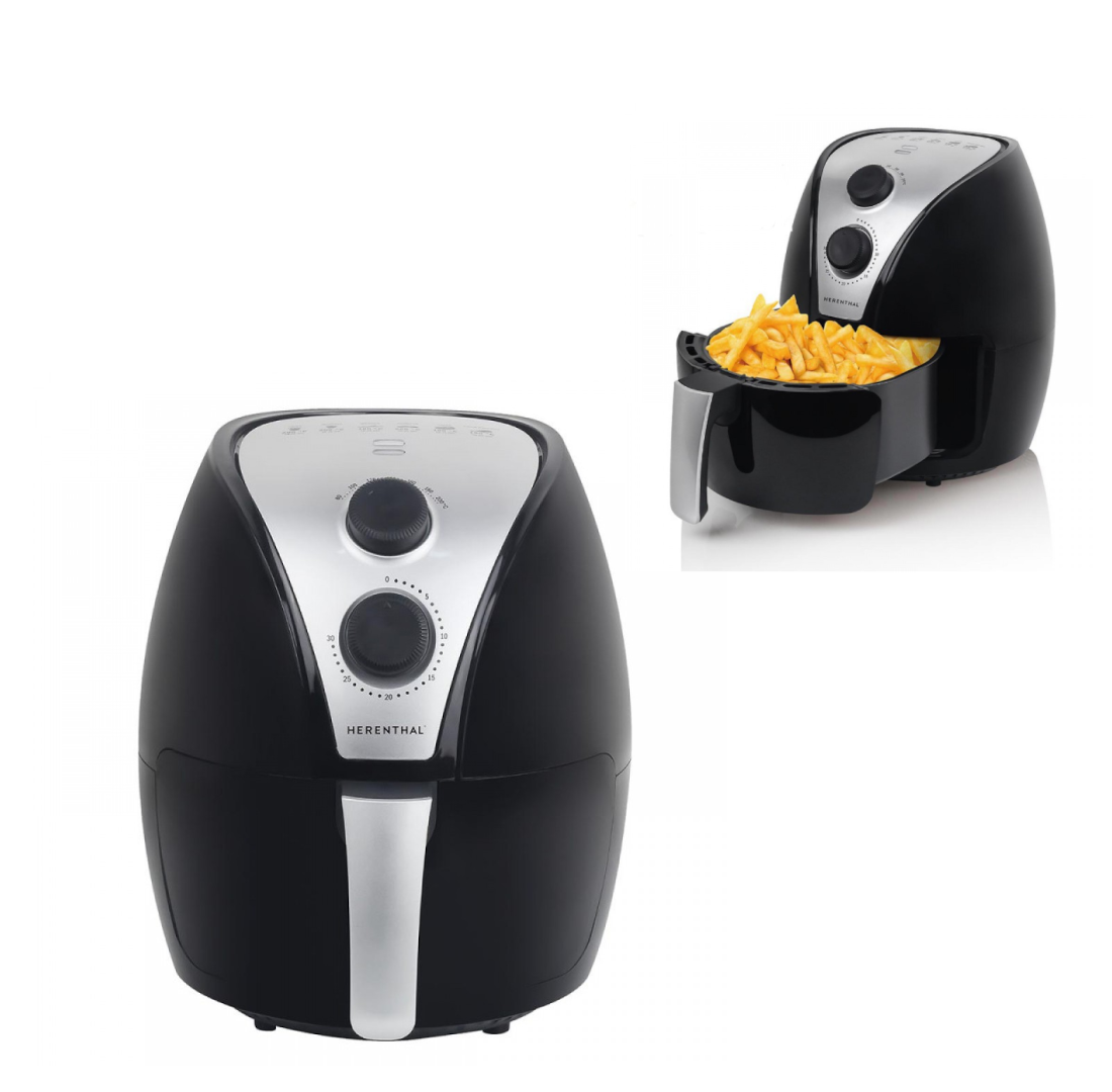 Herenthal Airfryer - Hetelucht friteuse - Friteuse zonder olie - 3,5 Liter