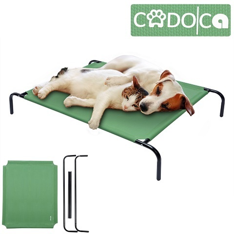 Verhoogd huisdierbed L GROEN 110x70x20cm