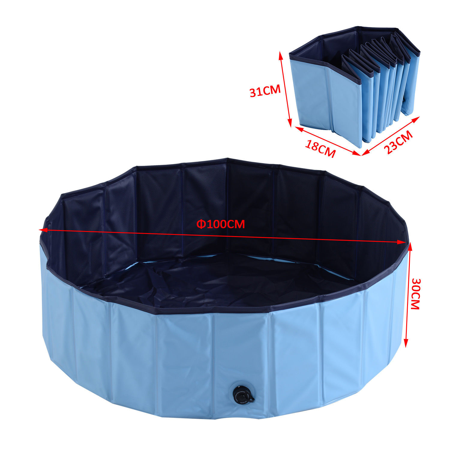 Paws Hondenzwembad blauw 100cm