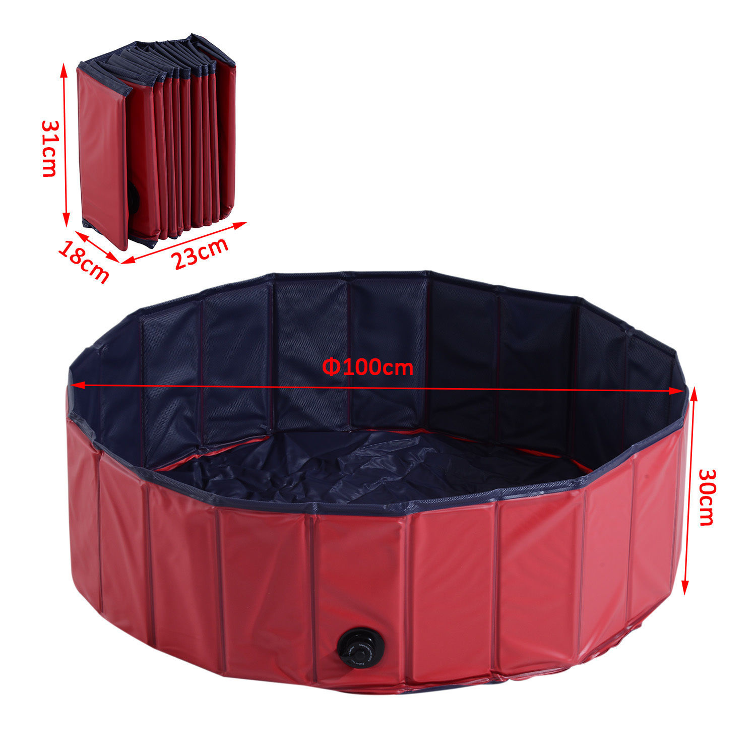 Paws Hondenzwembad rood 100cm
