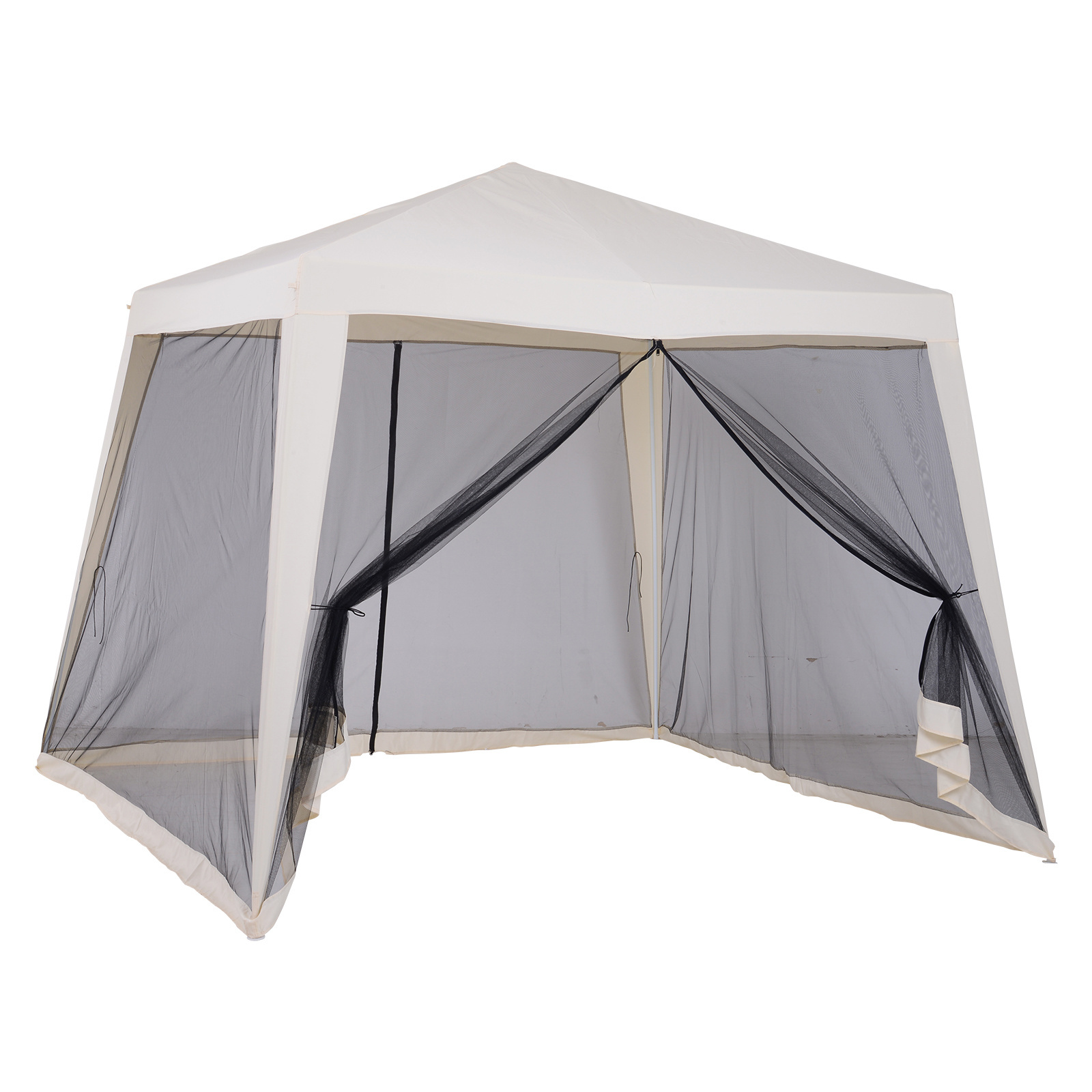 Sunny Weerbestendige tuinpaviljoen met klamboe beige 3 x 3 m