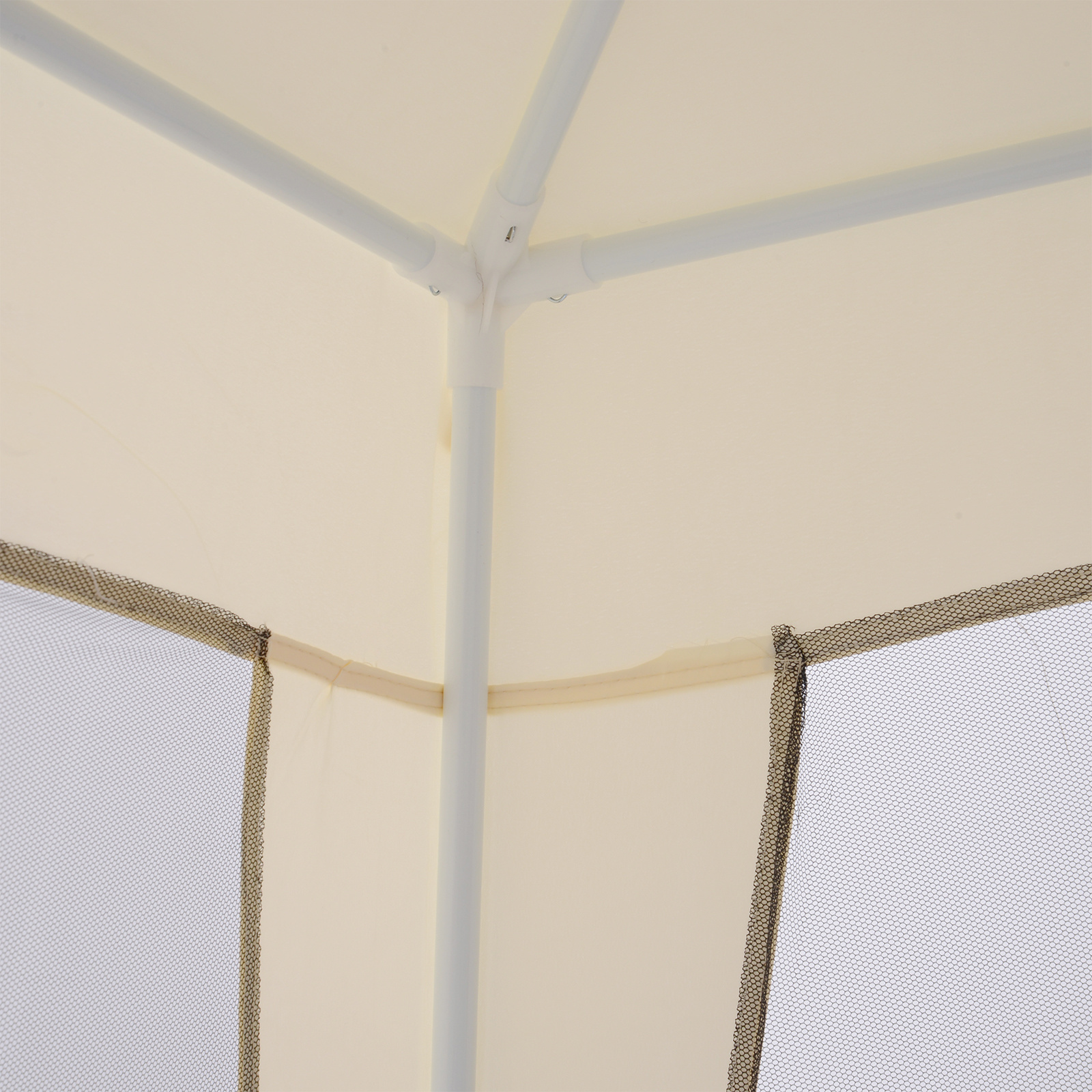 Sunny Weerbestendige tuinpaviljoen met klamboe beige 3 x 3 m