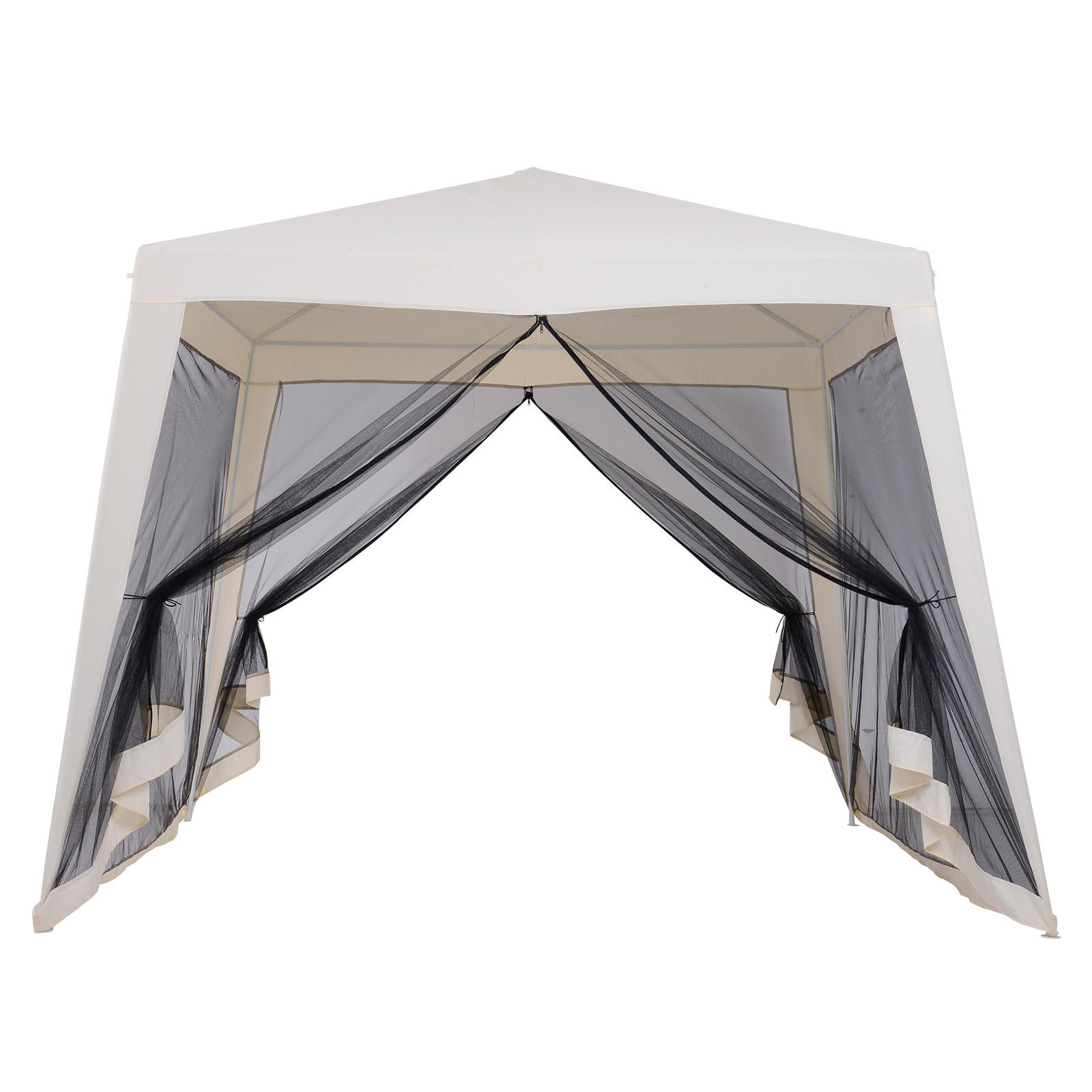 Sunny Weerbestendige tuinpaviljoen met klamboe beige 3 x 3 m