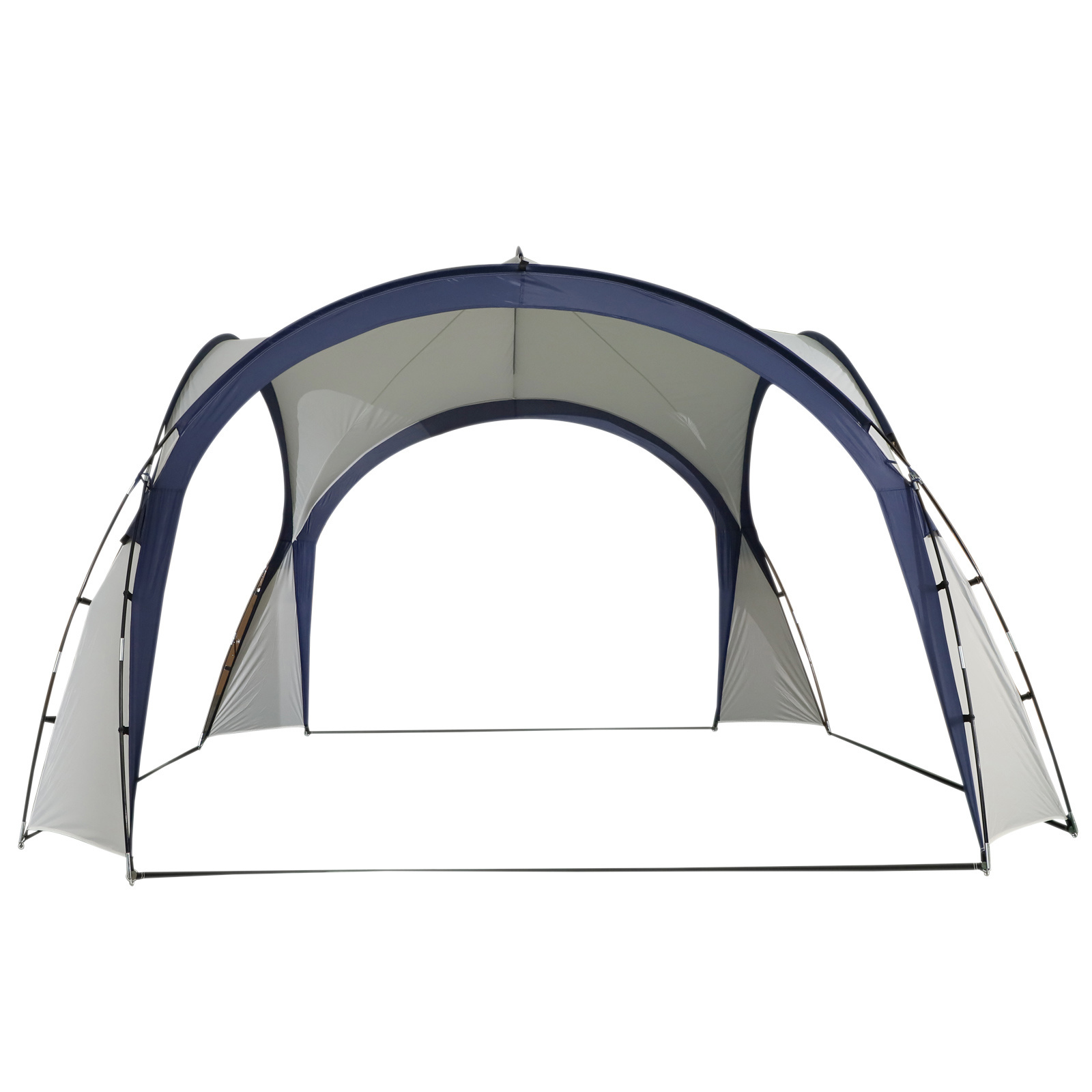 Outsunny Tuinpaviljoen, weerbestendig met glasvezel + polyester crème wit + blauw 3,5 x 3,5 x 2,3 m