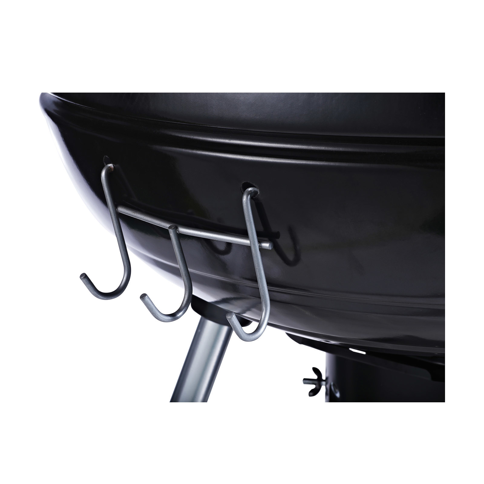 Sunny BBQ rond met as-vanger metaal zwart Ø 57 x 94 cm