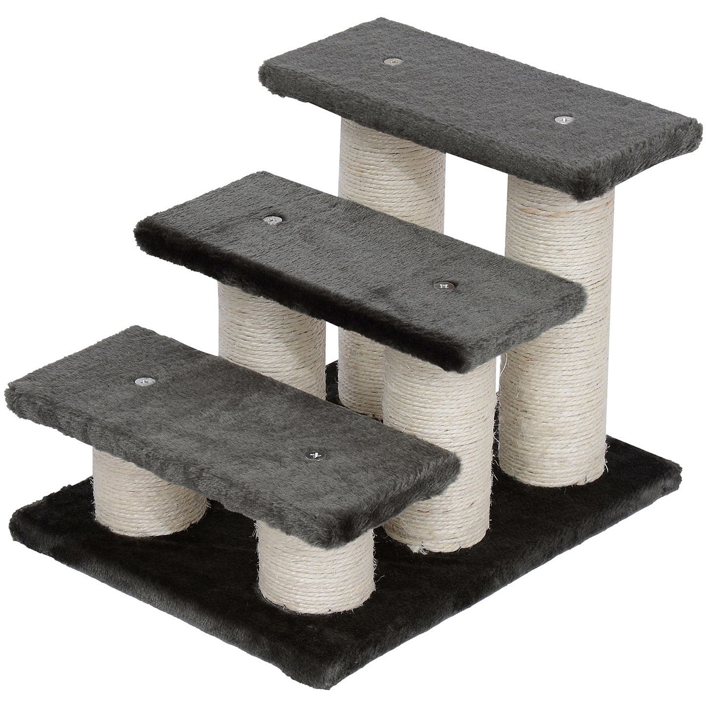 Paws Huisdier trapje met 3 treden grijs 45 x 35 x 34cm