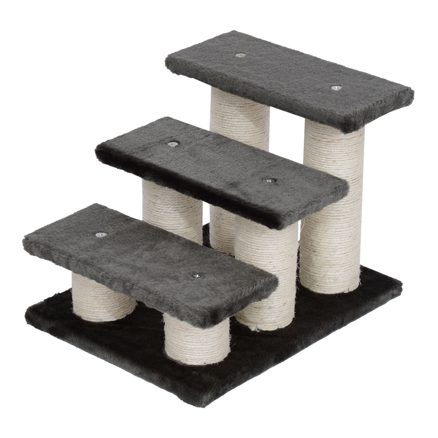 Paws Huisdier trapje met 3 treden grijs 45 x 35 x 34cm