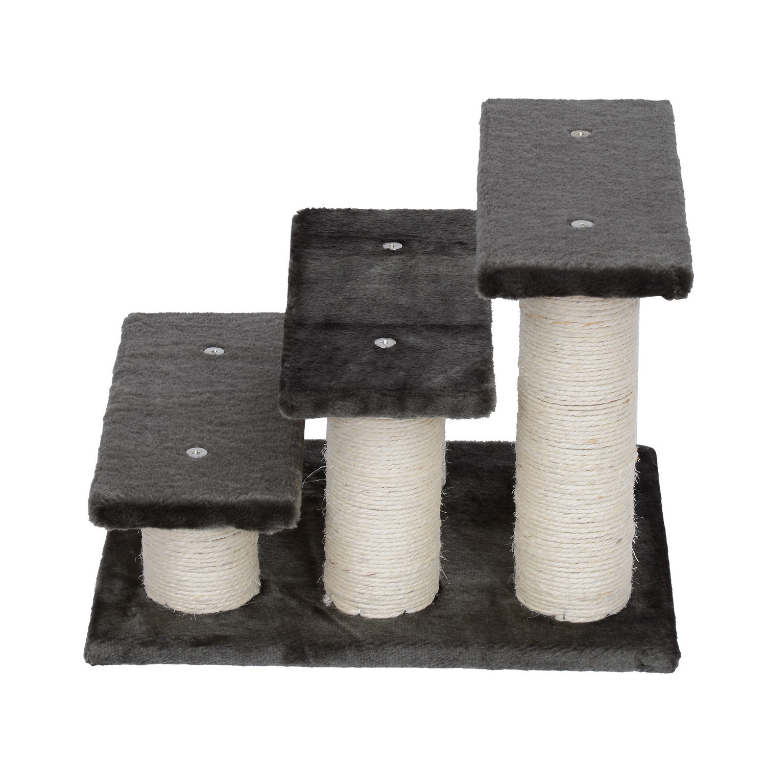 Paws Huisdier trapje met 3 treden grijs 45 x 35 x 34cm