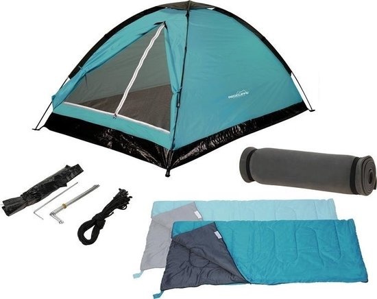 Redcliffs Kampeerset - 2-personen - Tent (120x200x100 cm) + Slaapzakken + Matjes