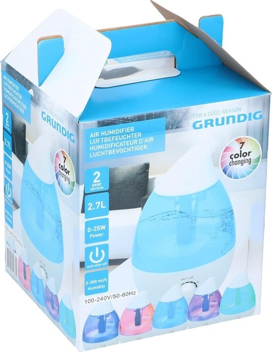 Grundig aromadiffuser/luchtbevochtiger - 2,7l - 25W - LED 7 kleuren
