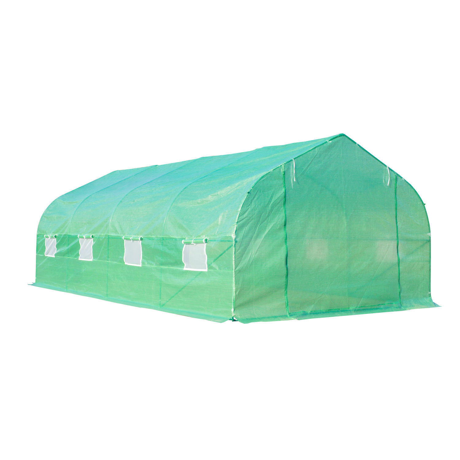 Sunny Tuinkas folie groen met zadeldak 6 x 3 x 2m