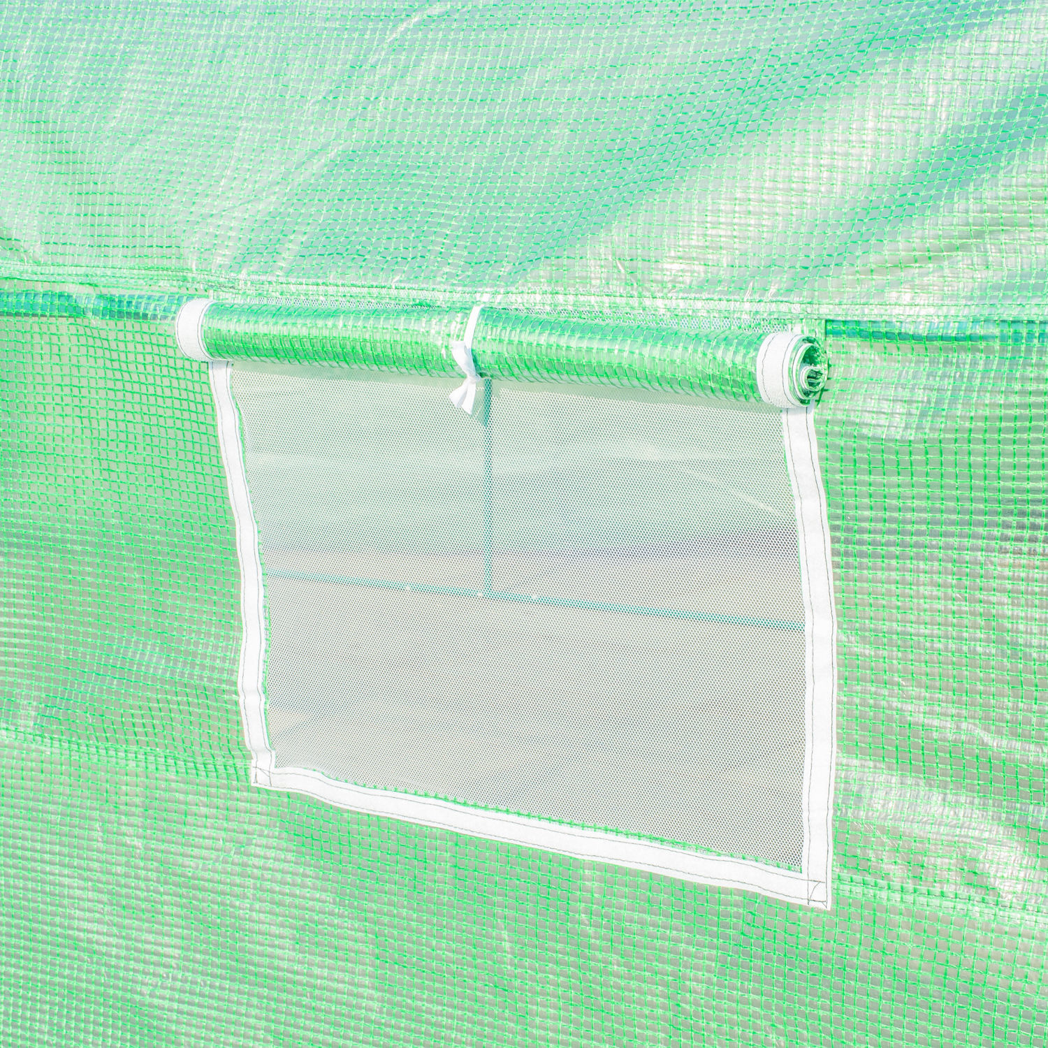 Outsunny Tuinkas folie groen met zadeldak 6 x 3 x 2m