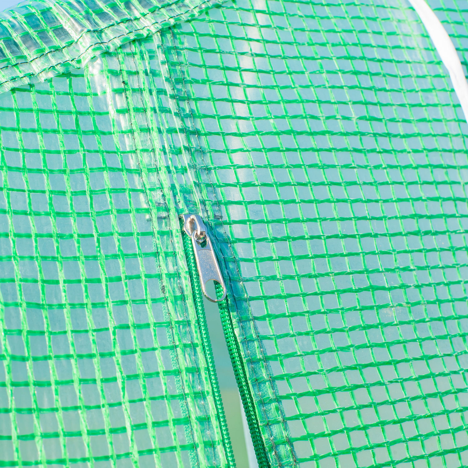 Outsunny Tuinkas folie groen met zadeldak 6 x 3 x 2m