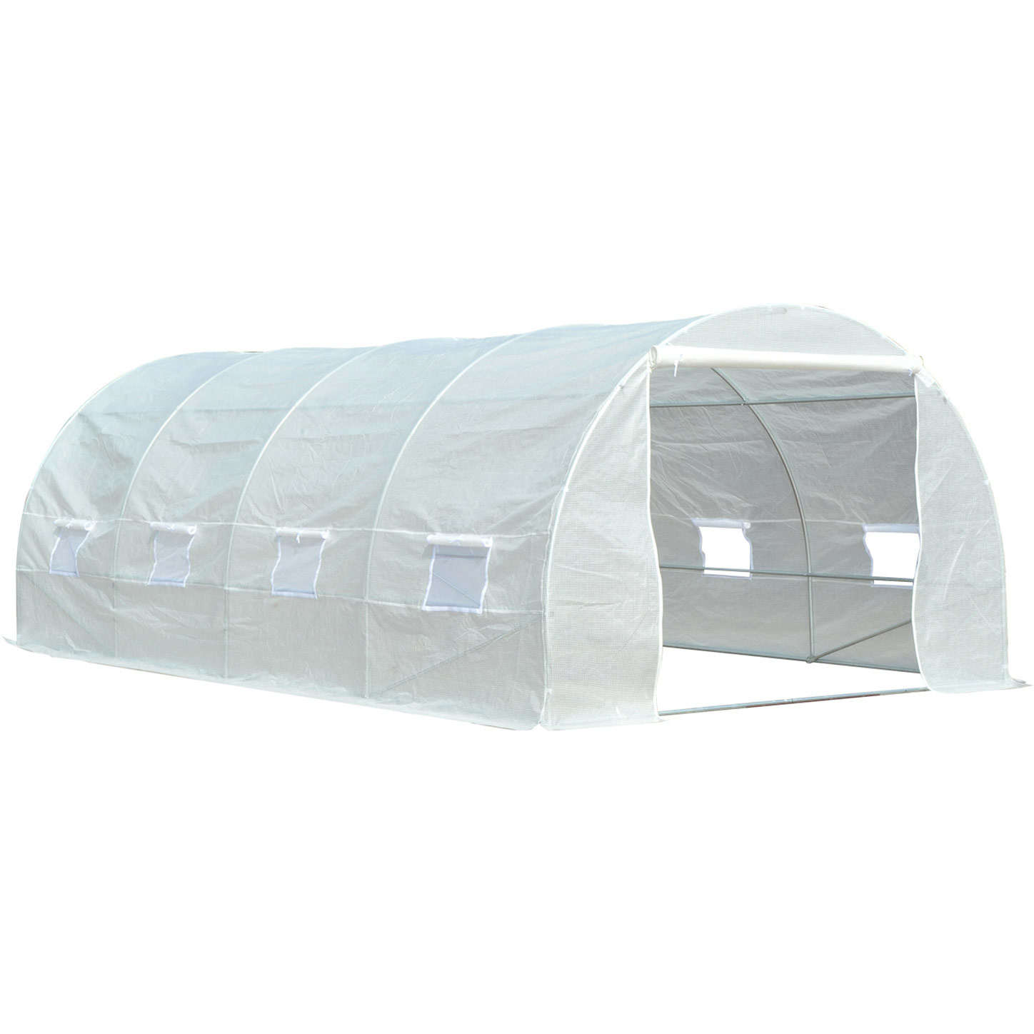 Sunny Tuinkas folie wit met 8 vensters 6 x 3 x 2 m