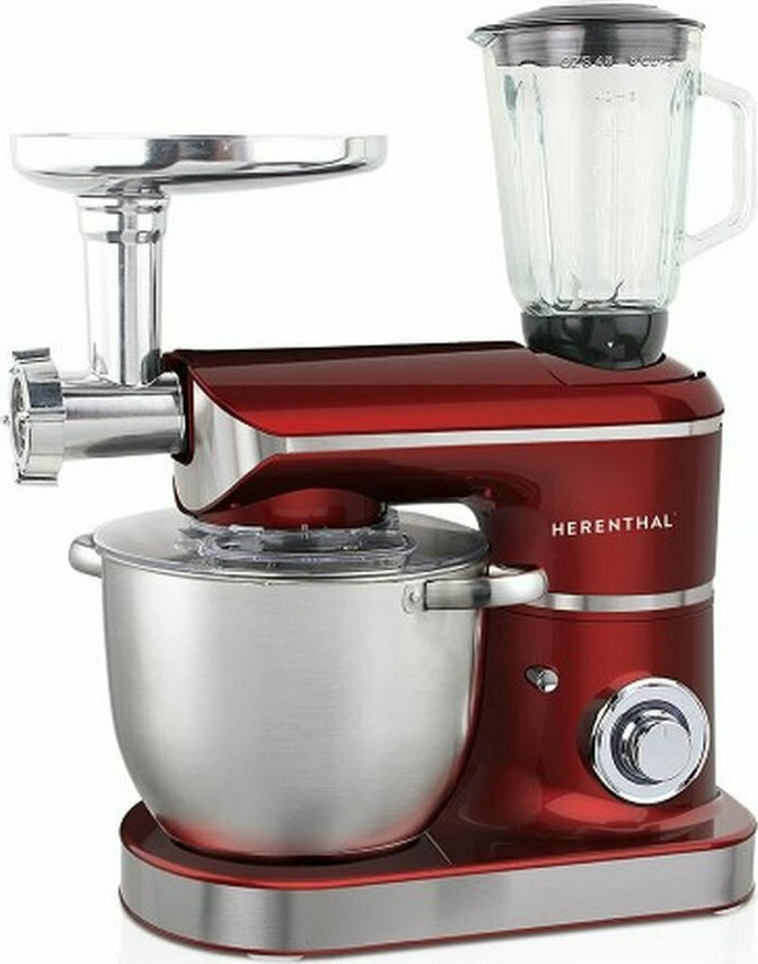 Herenthal 3-in-1 Keukenmachine - 2200W - 7.5L - Rood