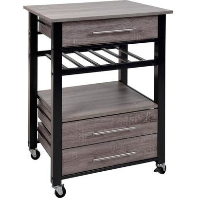 Excellent Houseware Luxe Keukentrolley - 60 x 50 x 84.5cm - Hout/Metaal