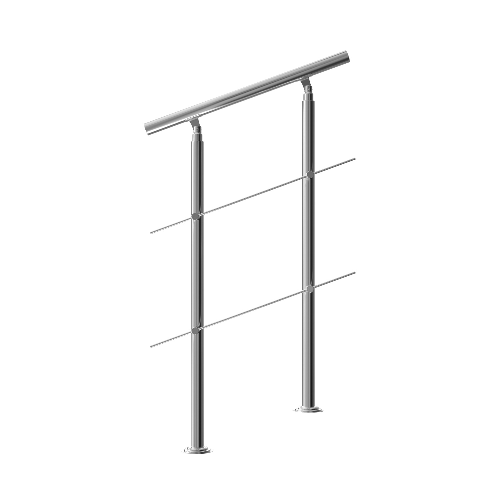 Monzana Trapleuning Roestvrij staal 80cm 2 schoren